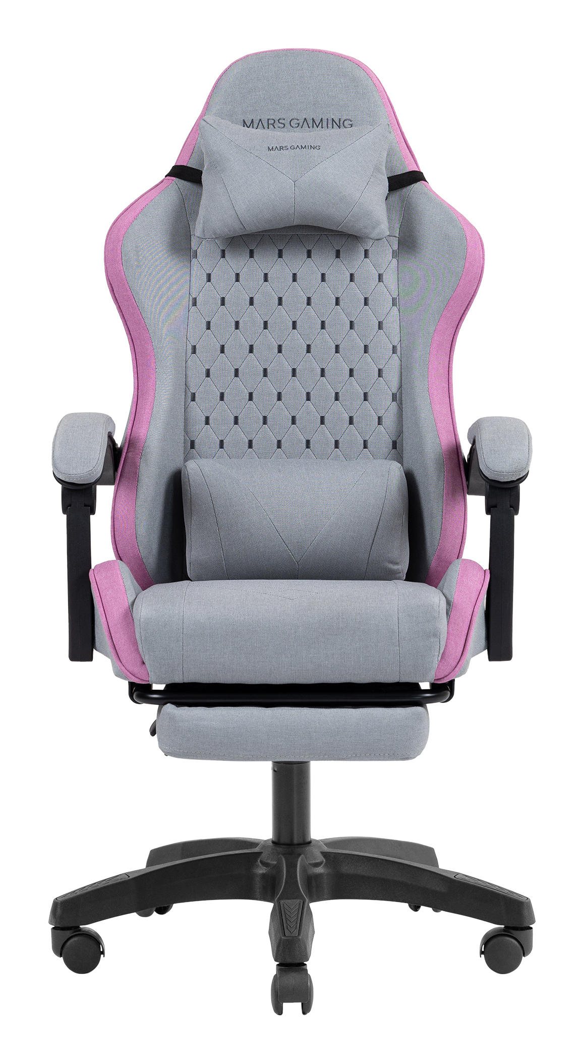 MARS GAMING Chaise de jeu ergonomique Mgc-x, tissu respirant, coussin cervical et lombaire, rose