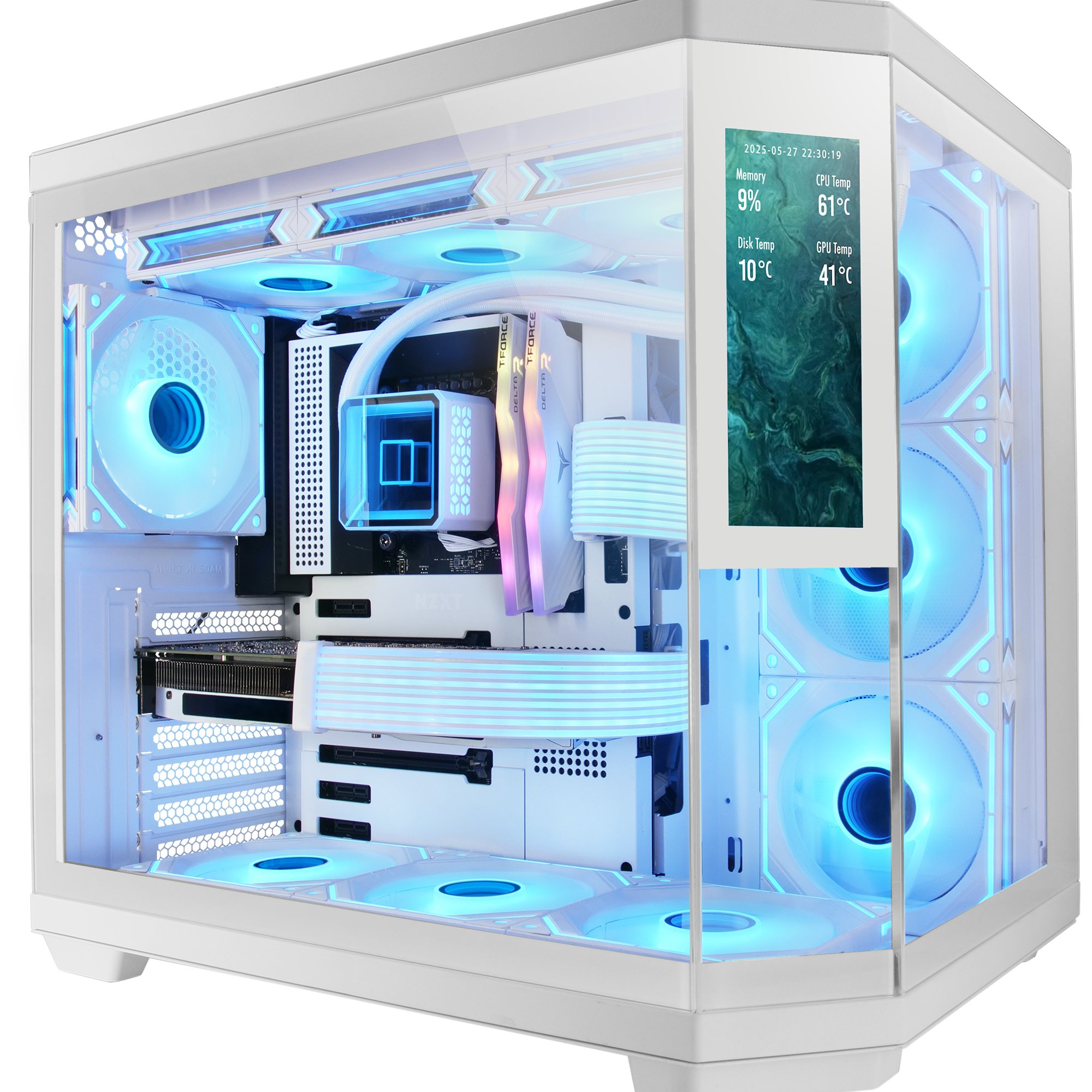 MARS GAMING MC-3TCORELCD (Blanc)