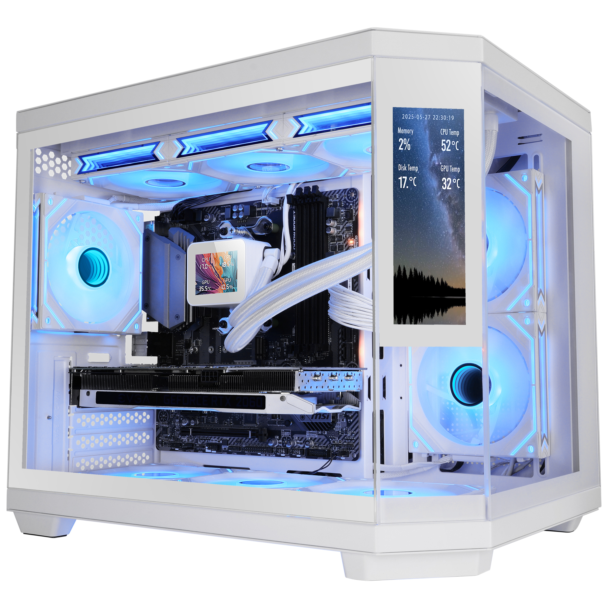 MARS GAMING MC-3TCORELCDM (Blanc)