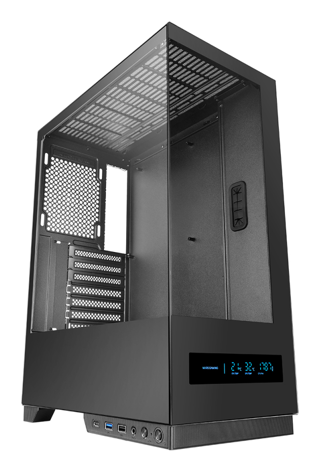 MARS GAMING Boitier Moyen Tour ATX  MC-Pulsar avec panneaux vitrÃ©s (Noir)