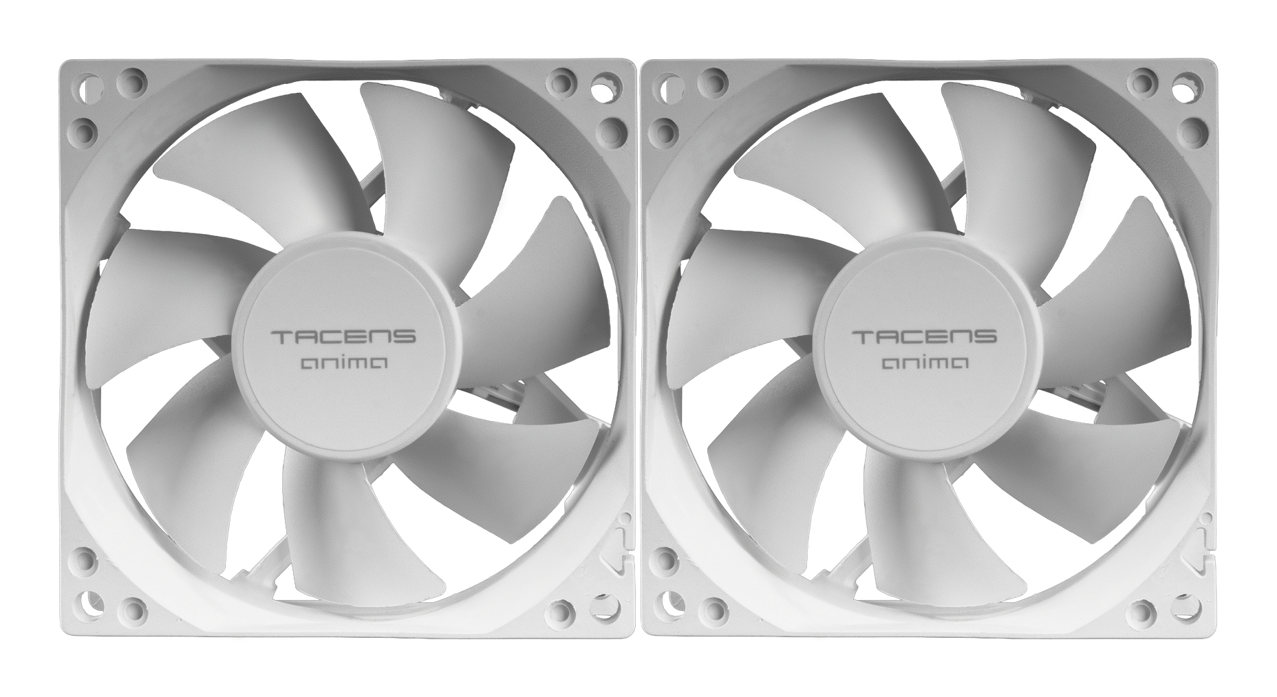 Tacens Anima Af8x2 Kit 2x Ventilateurs Ultra Silencieux 80mm Fluxus Blanc