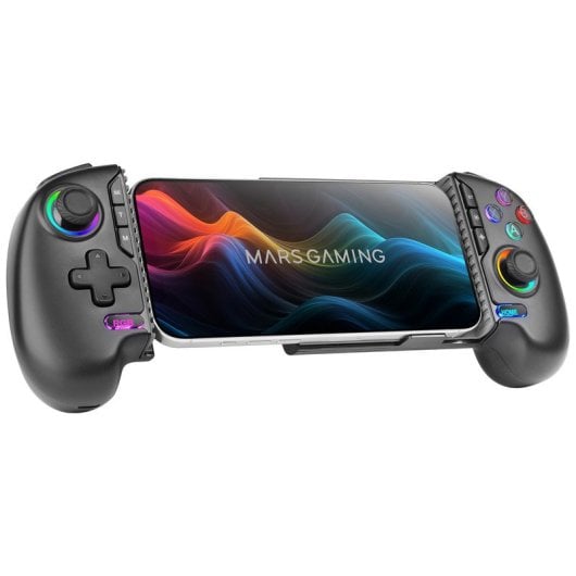 MARS GAMING Manette de jeu Bluetooth  MGPX Pro jusqu'à 7 pouces, compatible PS4/Switch/Switch 2/PC/Android/iOS 13.0+, noire