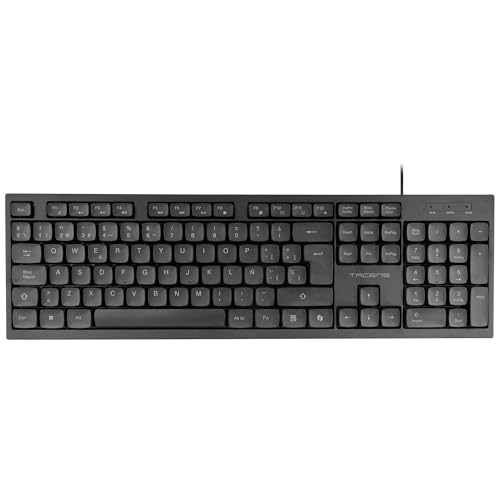 MARS GAMING Clavier PC complet Tacens Anima AK02, format compact, touches intelligentes, copilote IA, plug-and-play, espagnol, noir.