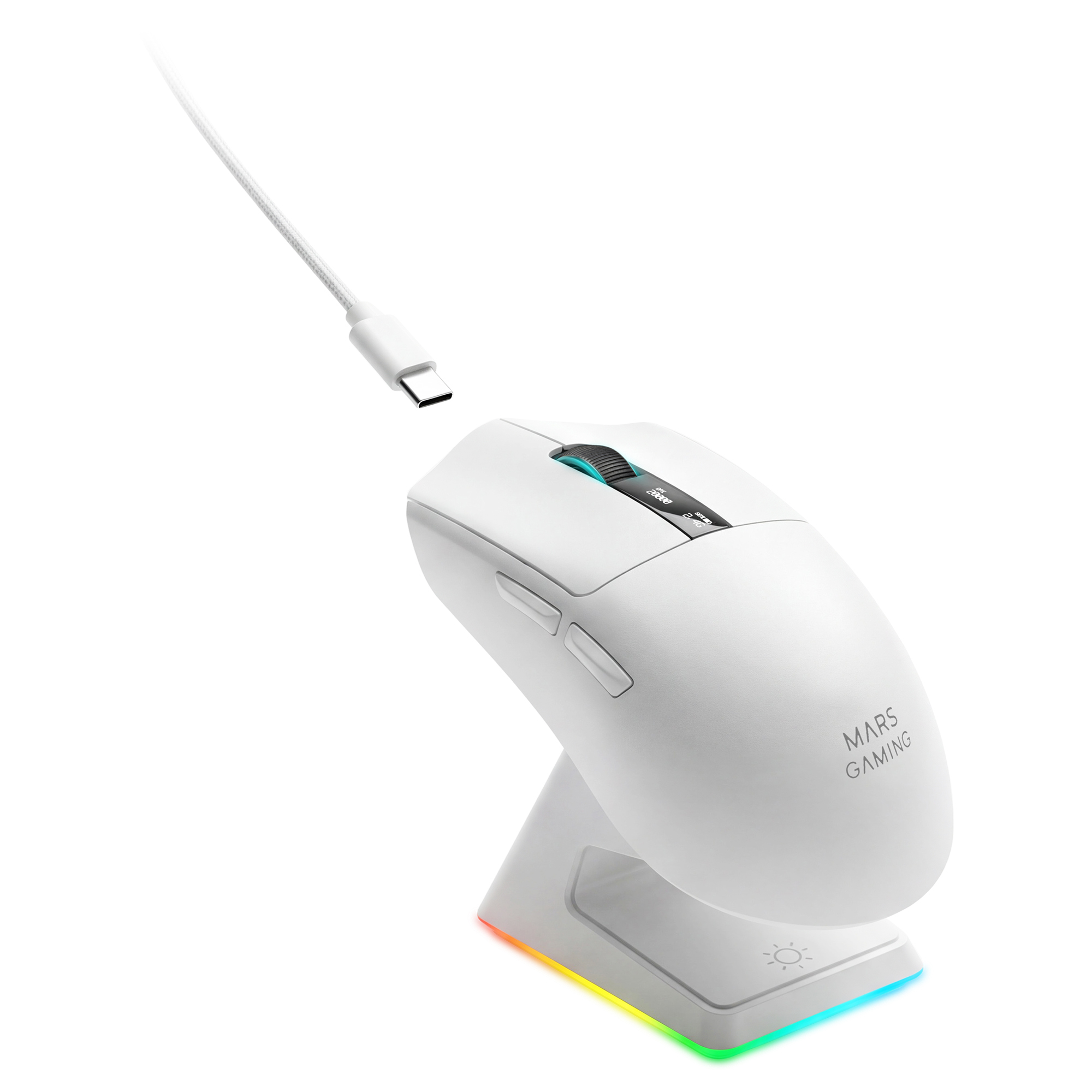MARS GAMING Souris sans fil Gamer  MMW-Elite (Blanc)