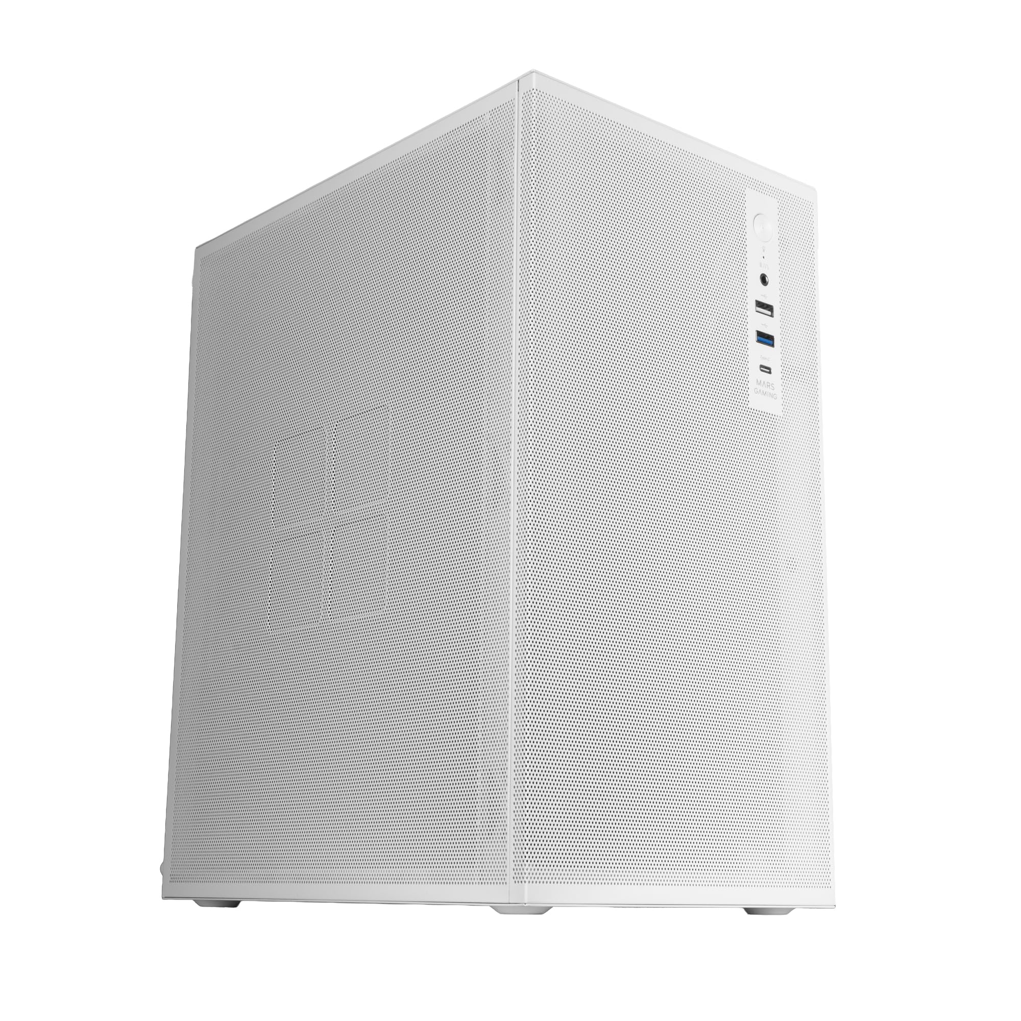 MARS GAMING Boitier Mini Tour Micro ATX  MC-MESHPRO (Blanc)
