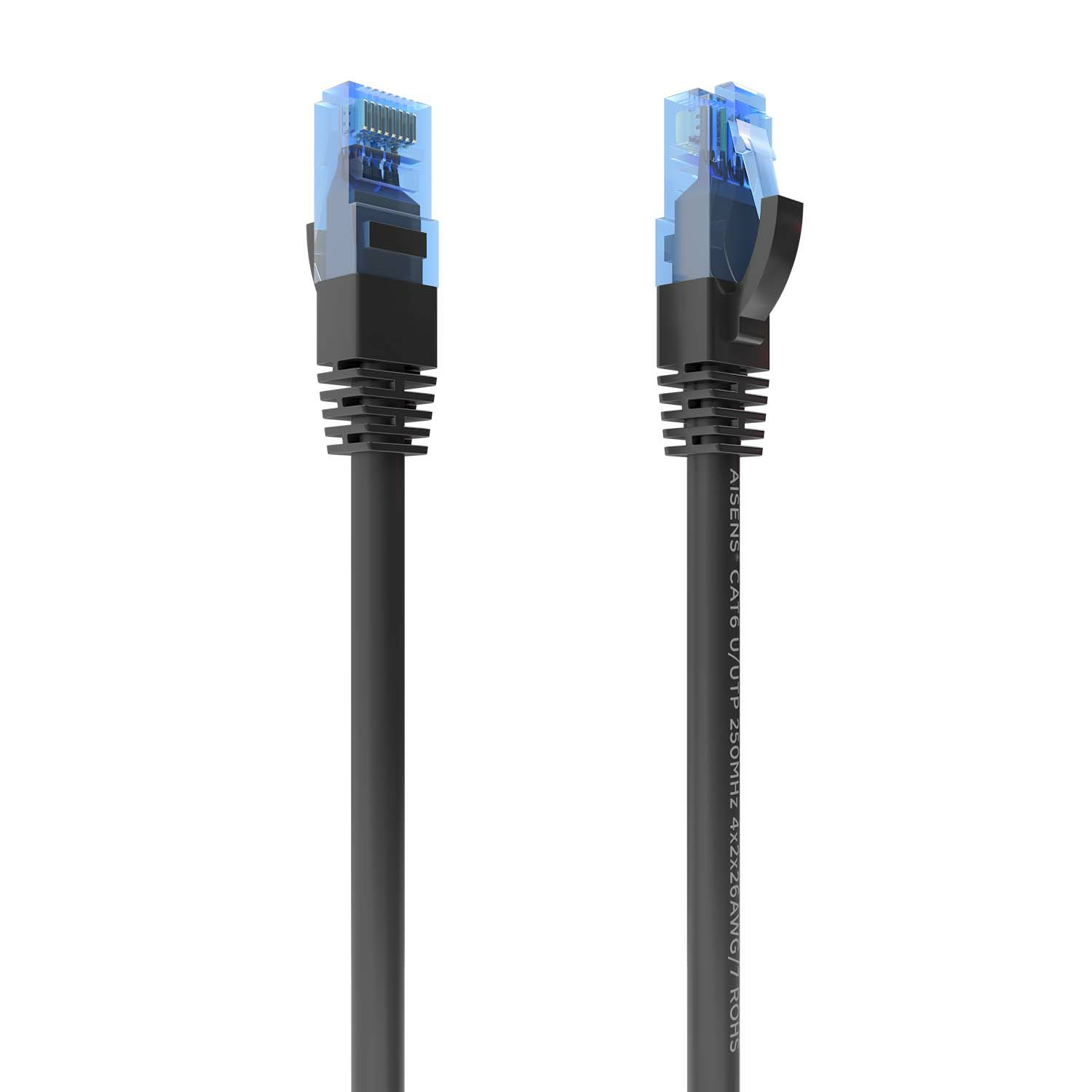 Aisens Câble réseau A135-0841 RJ45 Cat.6 UTP AWG26 CCA 50 cm Noir