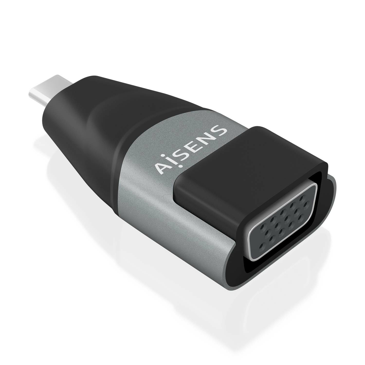 Aisens Adaptateur AISENS USB-C à VGA Aluminium Gris