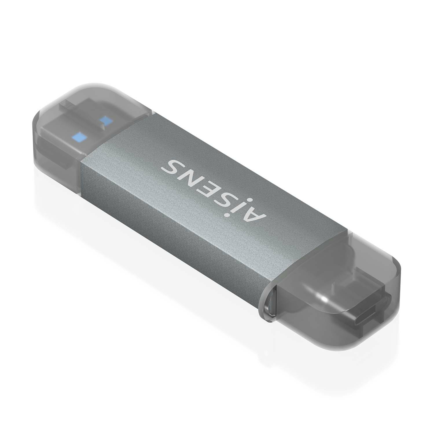 Aisens Lecteur de cartes AISENS ASCR-2AC08-GR USB 3.2 Gen 1 USB-A USB-C SD microSD MMC Gris