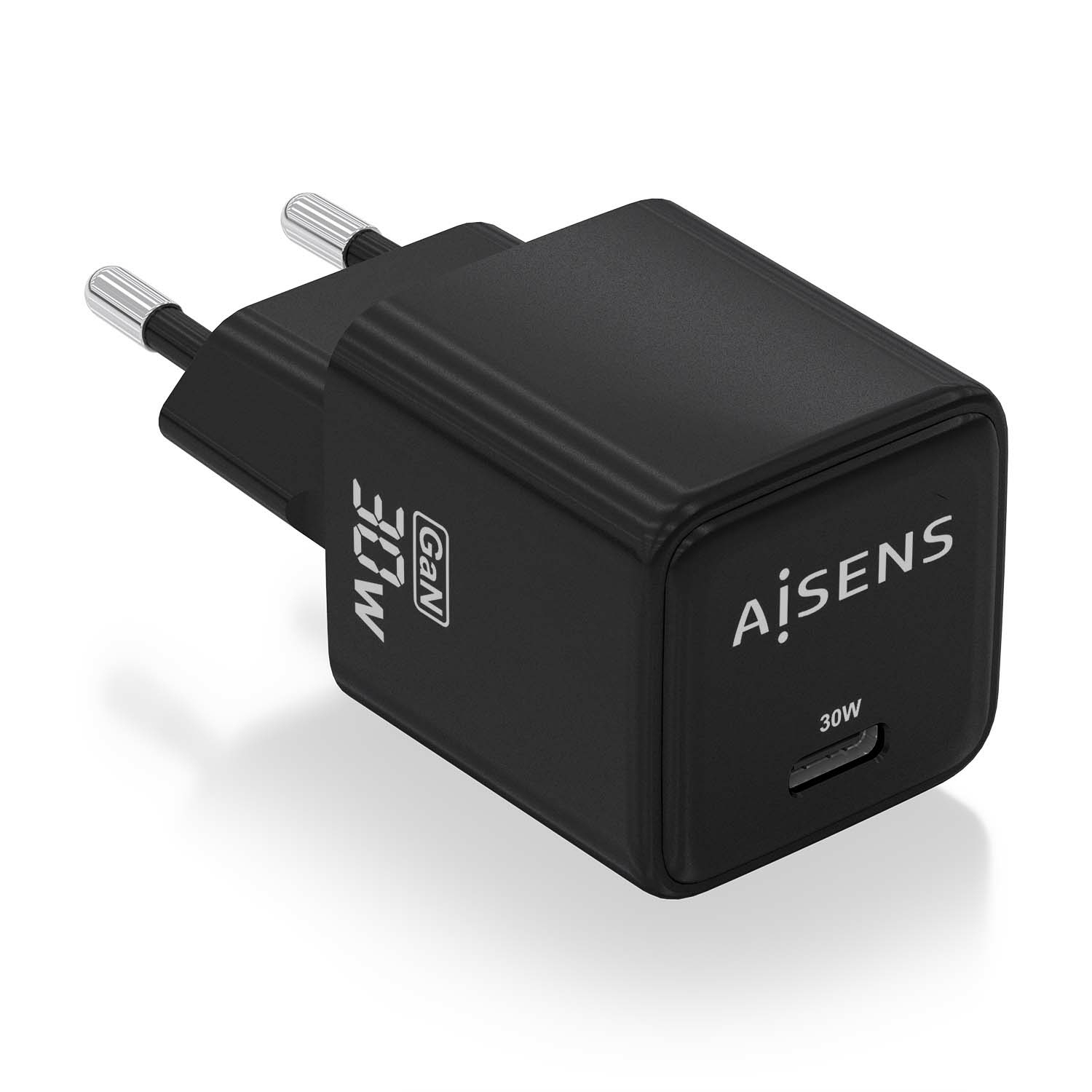 Aisens Chargeur ASCH-30W1P036-BK GaN 30 W 1 x USB-C PD3.0 QC4.0 Noir