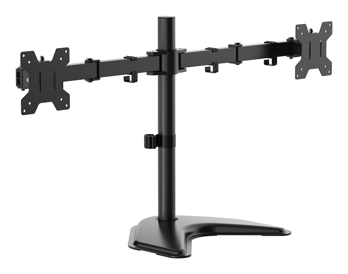 Aisens AISENS Support de table avec base écologique rotative et inclinable pour moniteur/TV 10kg (3 Pivots, 2 Bras) du 17-32, Noir