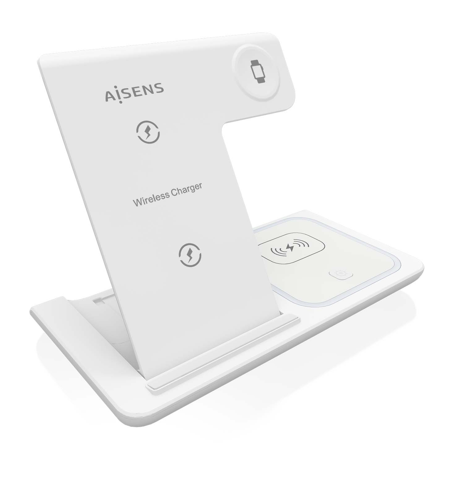 Aisens Chargeur sans fil USB-C 3-en-1 ASCH-15W3WC044-W 15 W Blanc