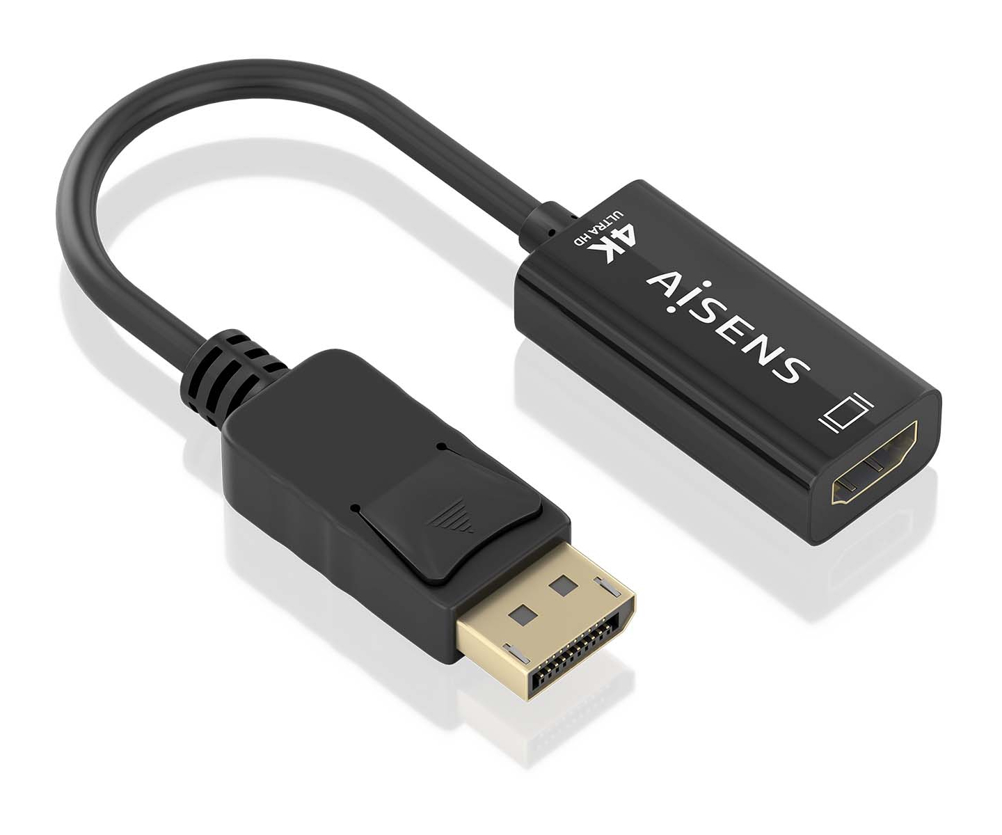 Aisens A125-0905 Convertisseur DisplayPort HDMI 4K@60Hz 15CM Noir