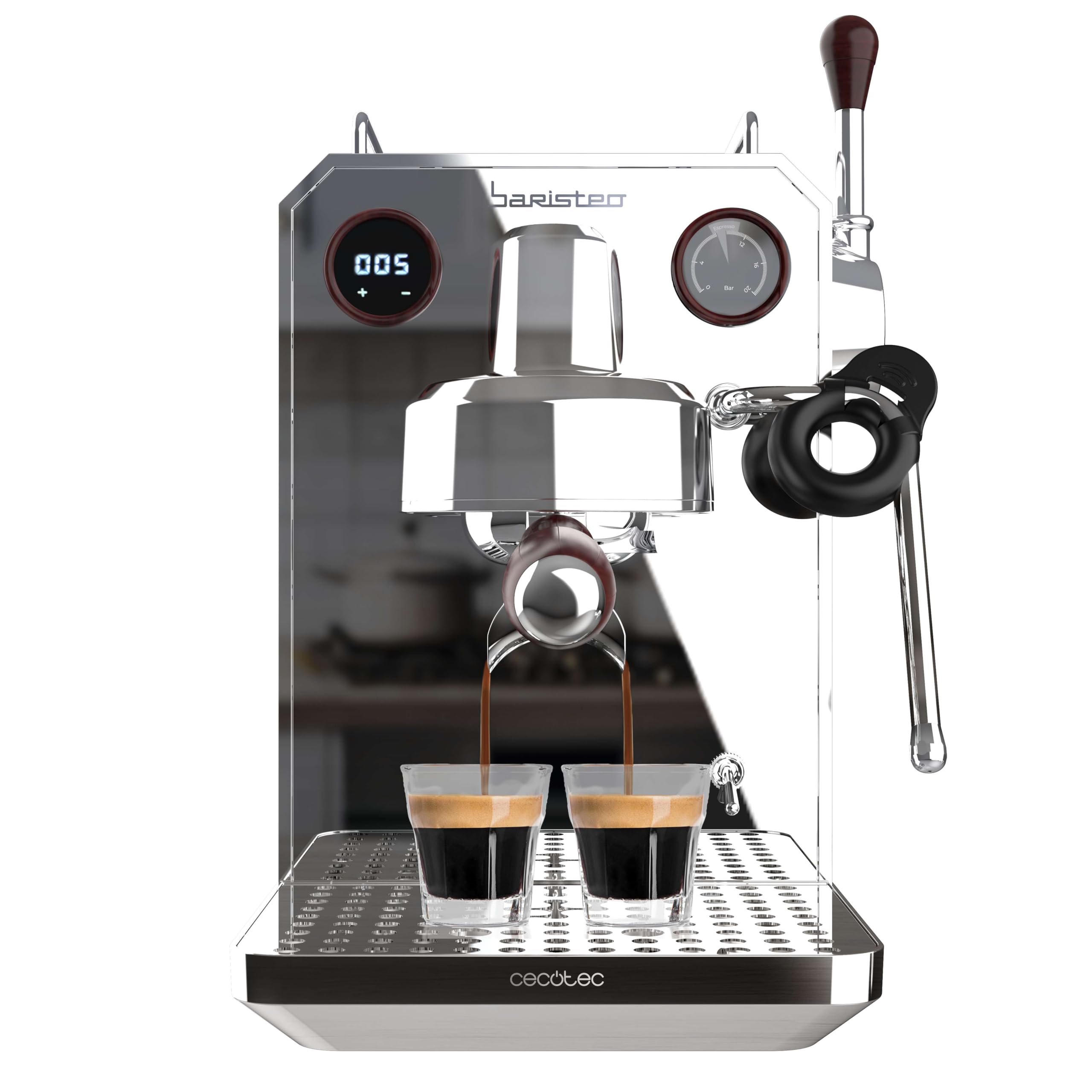 Cecotec Baristeo Intima Siebträgermaschine (silber/edelstahl