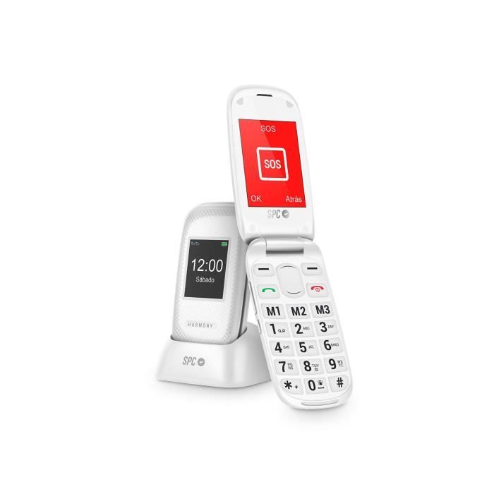 Spc Harmony Dual Sim Blanc Téléphone débloqué pour seniors