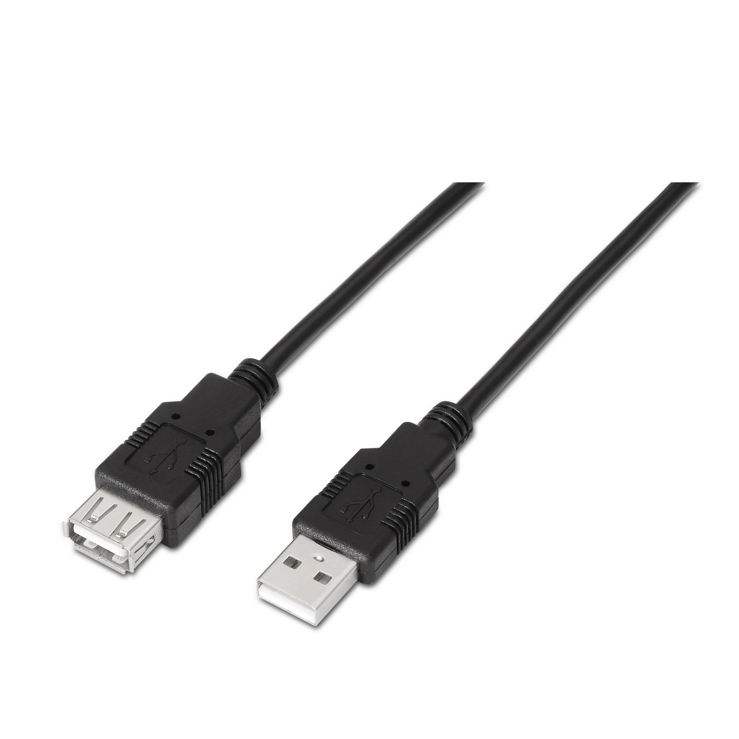 Aisens Câble d'extension USB 2.0 Type A Mâle/Femelle 1 m Noir