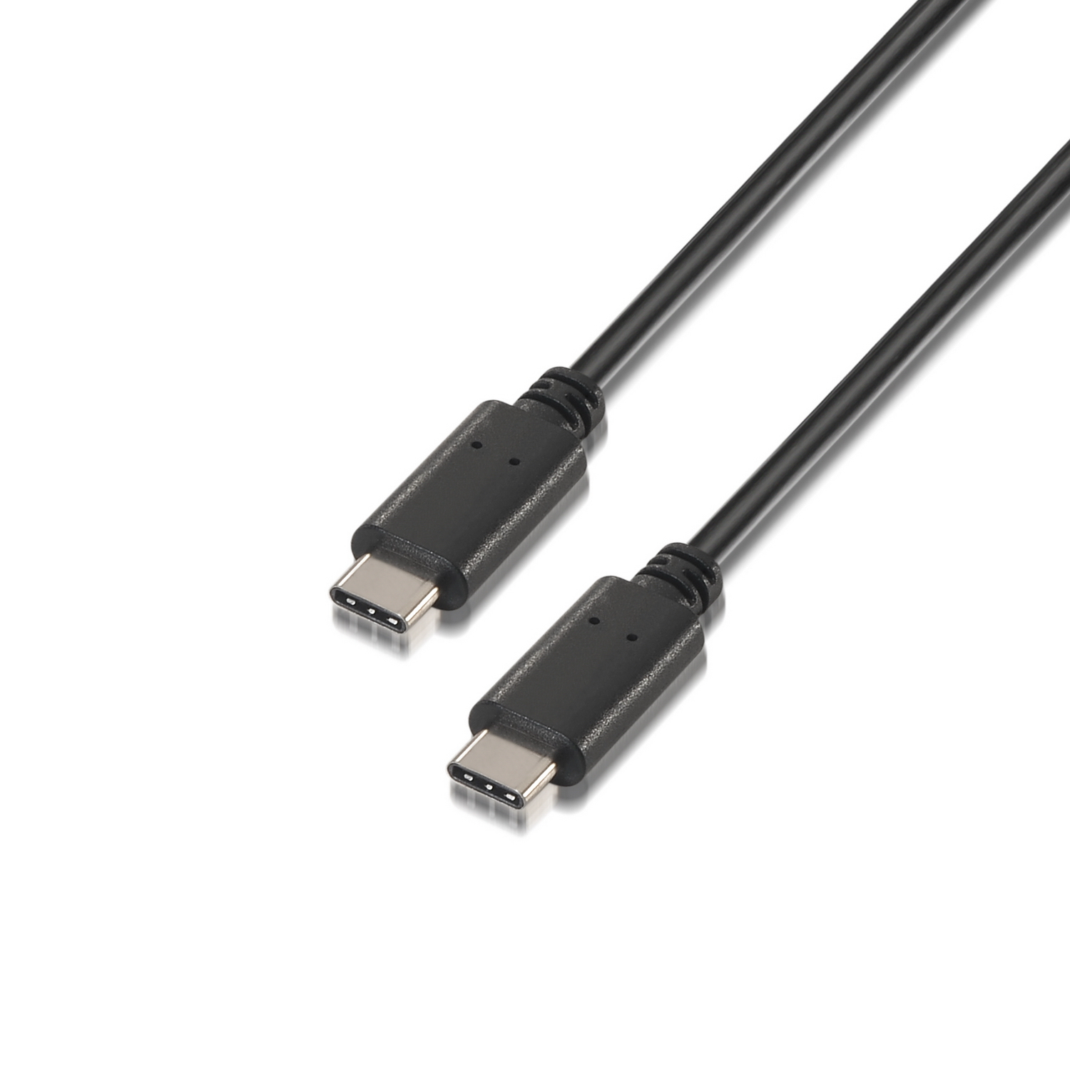 Aisens Câble USB 2.0 3A Type C Mâle/Mâle 2m Noir