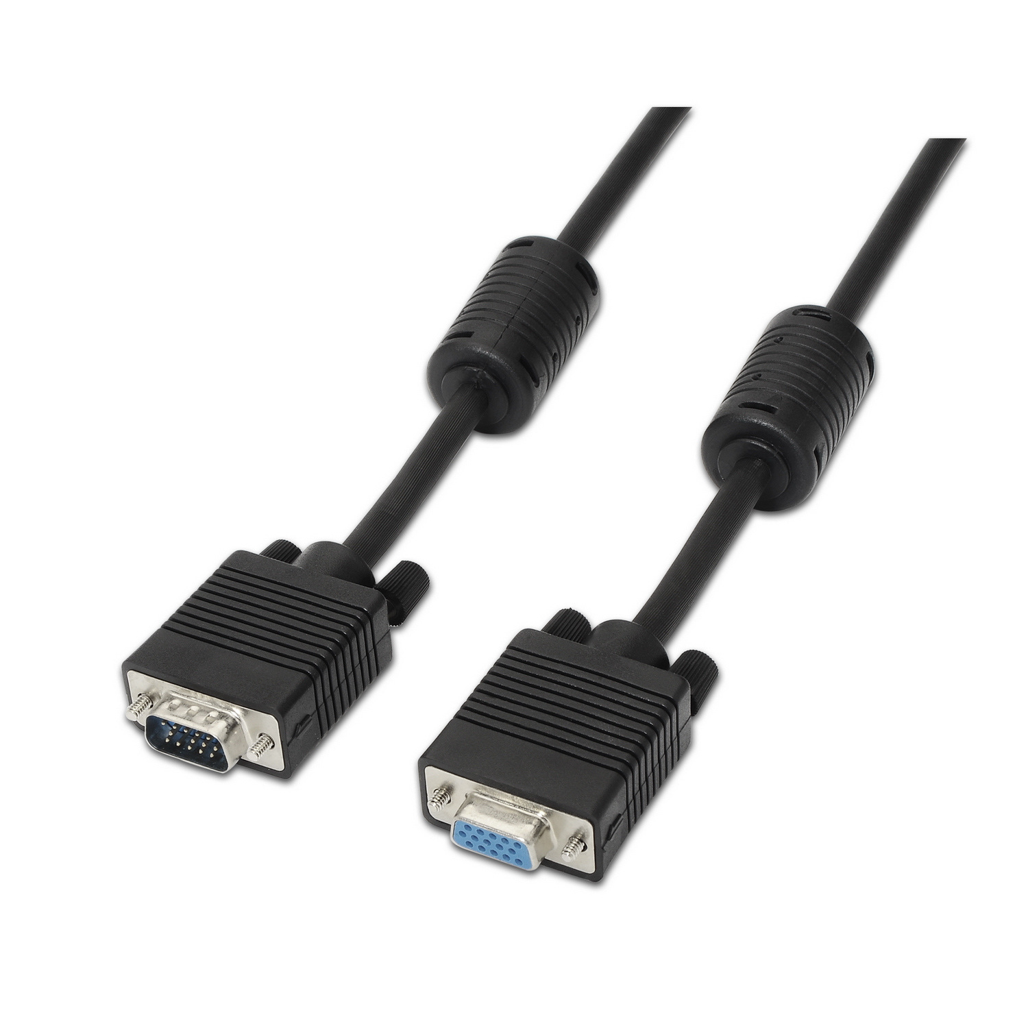 Aisens Câble SVGA avec Ferrite Mâle/Femelle 1,8m Noir