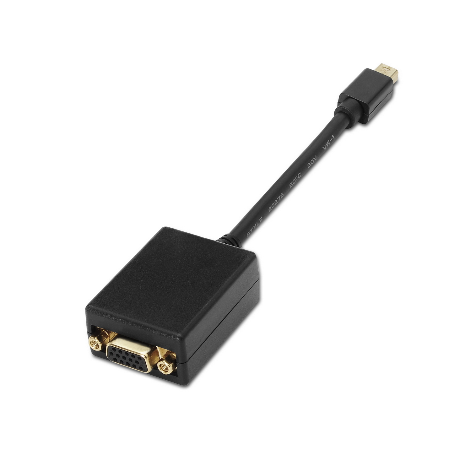Aisens Mini convertisseur DP vers VGA AISENS A125-0135 0,15 m Noir Plaqué Or