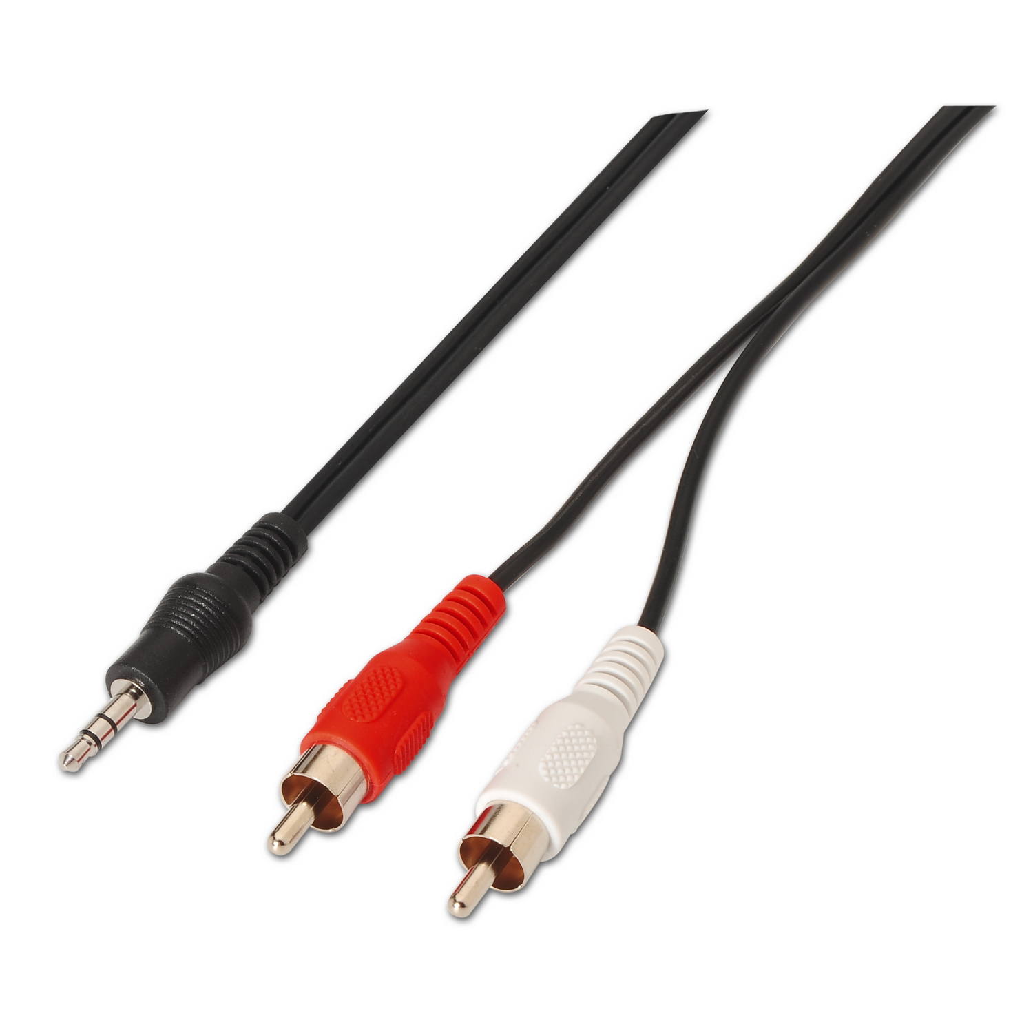 Aisens Câble stéréo AISENS A128-0148 Jack 3,5 mm mâle vers 2x RCA mâles 3 m Noir jusqu'à 0,1 W