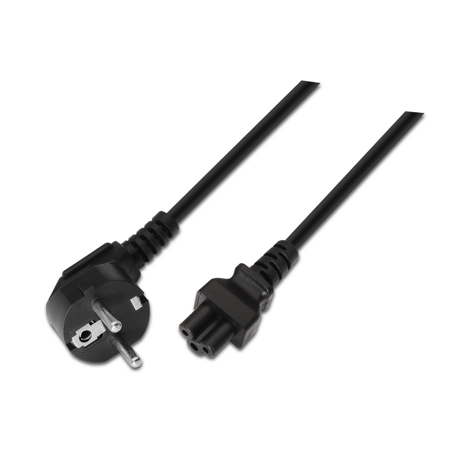 Aisens Câble D'alimentation Clover CEE7 vers C5 Mâle/Femelle 1,5m Noir