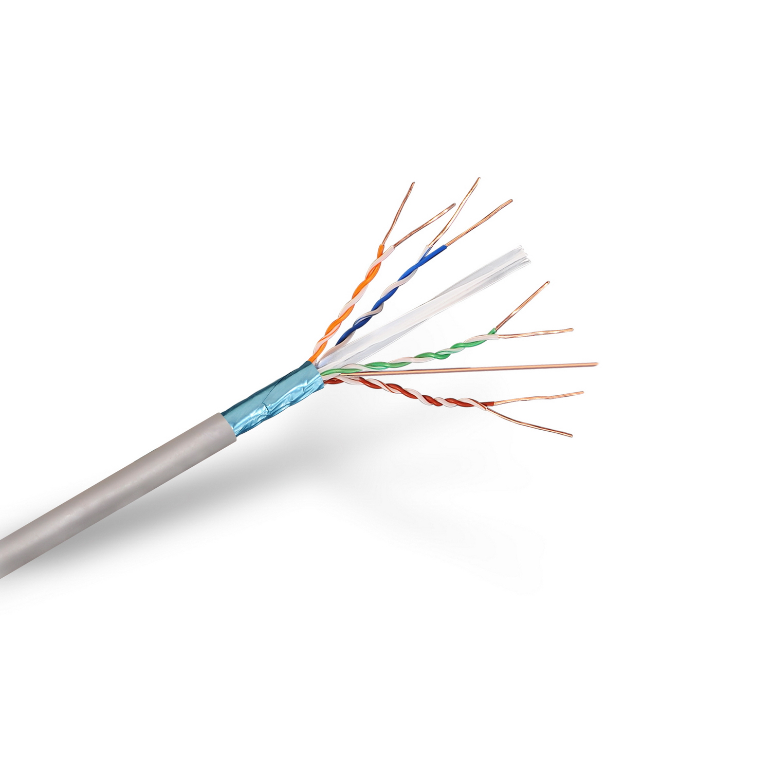 Aisens Câble Réseau Bobine RJ45 Cat.6 FTP Rigide 100m Gris