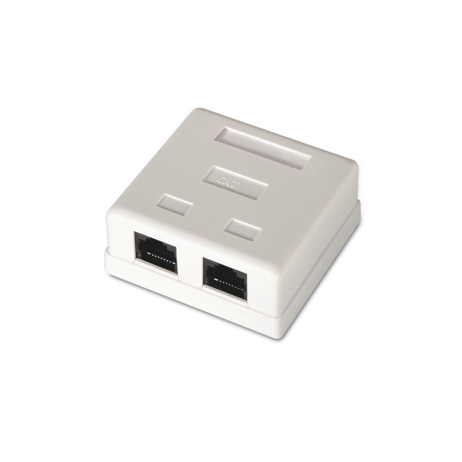 Aisens Rosace de surface AISENS A139-0302 RJ45 Cat.6 UTP 2 prises Blanc