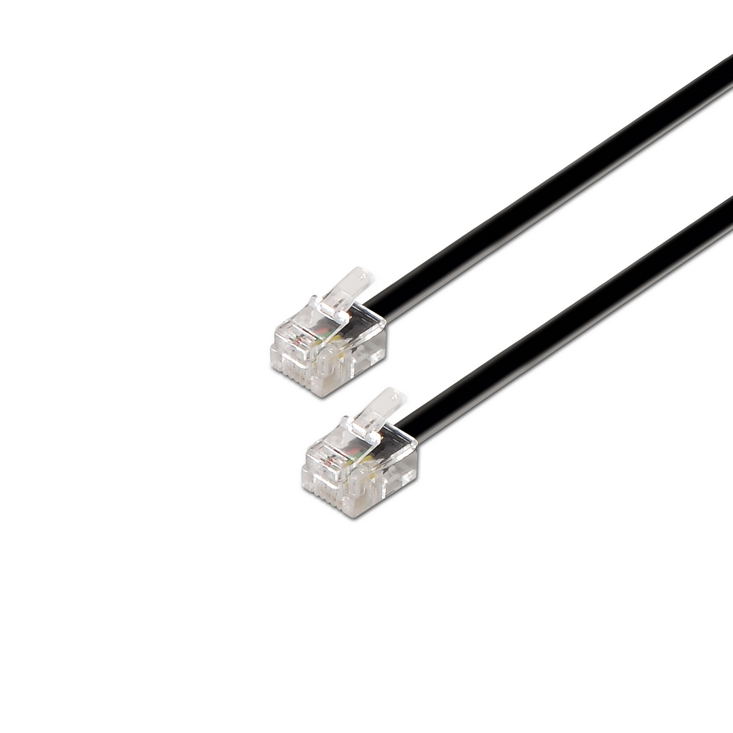 Aisens Câble téléphonique AISENS A143-0319 RJ11 6P4C 4 fils 2 m Noir