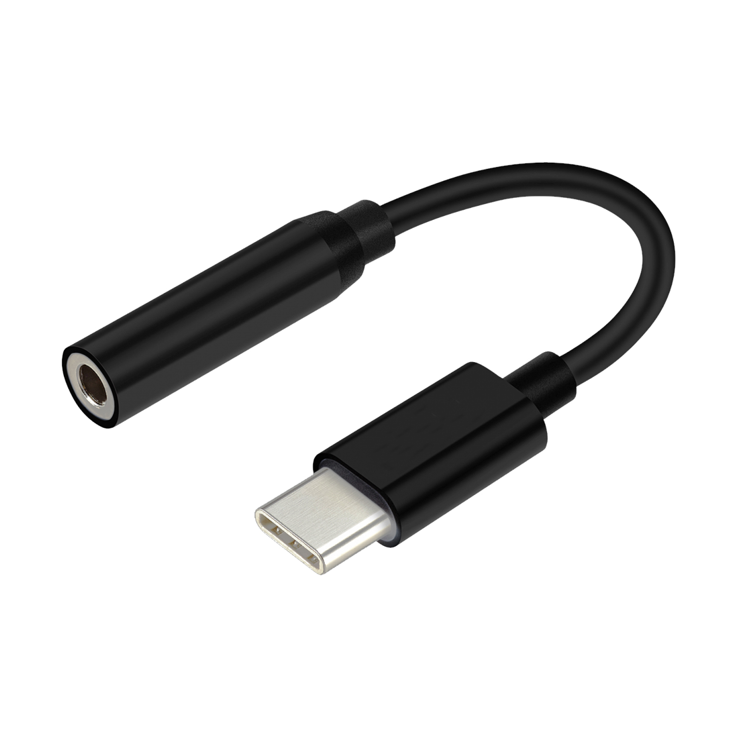 Aisens Câble Convertisseur USB-C vers Jack 3,5 mm Mâle/Femelle 15 cm Noir
