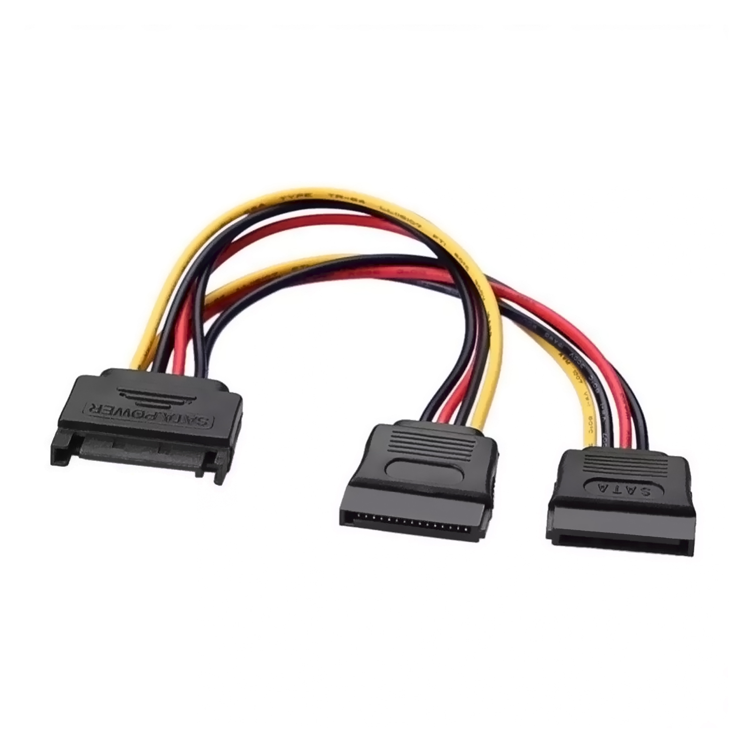 Aisens Câble AISENS A131-0353 SATA mâle vers 2x femelles 15 broches 0,2 m noir jusqu'à 54 W