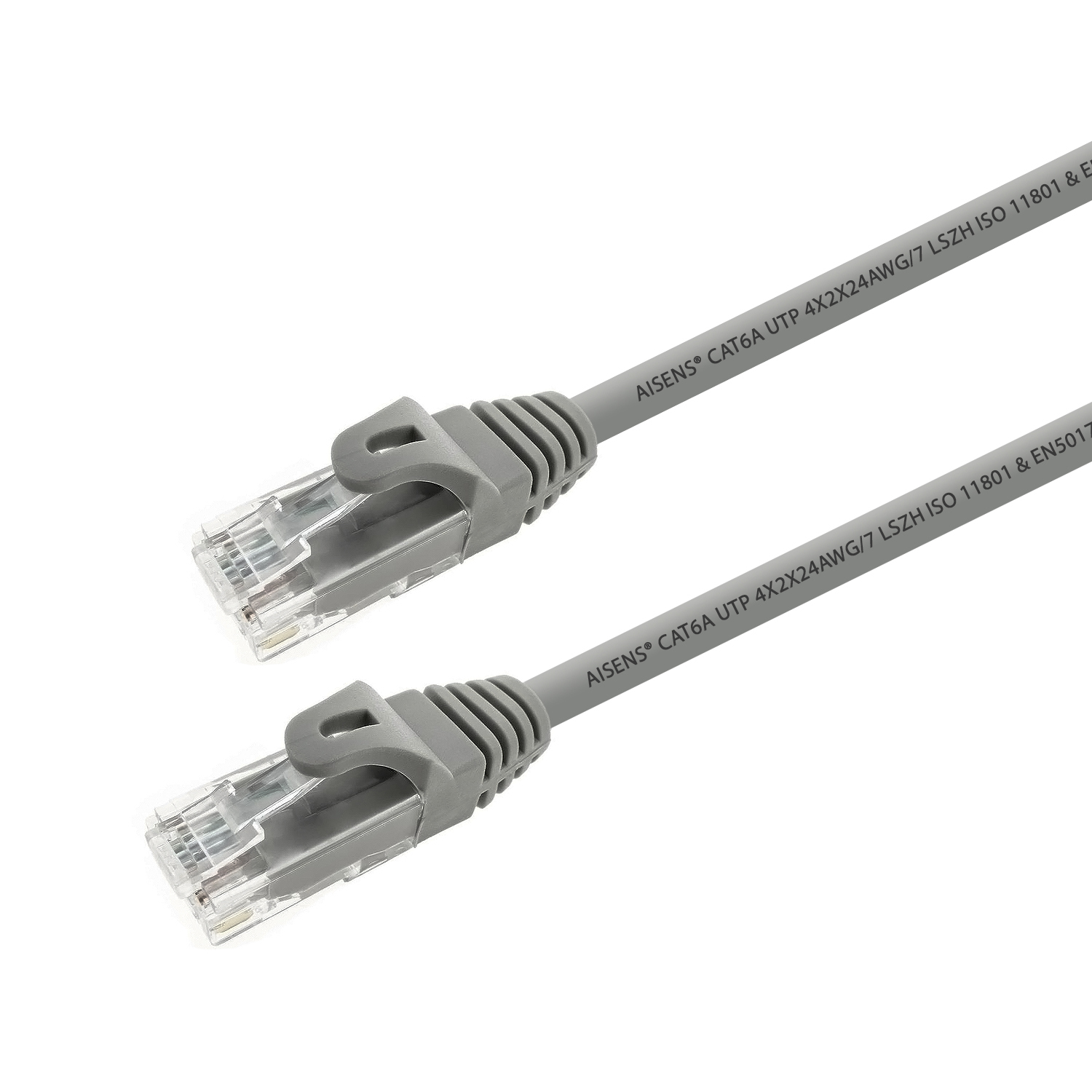 Aisens Câble Réseau RJ45 LSZH Cat.6A UTP 25cm Gris