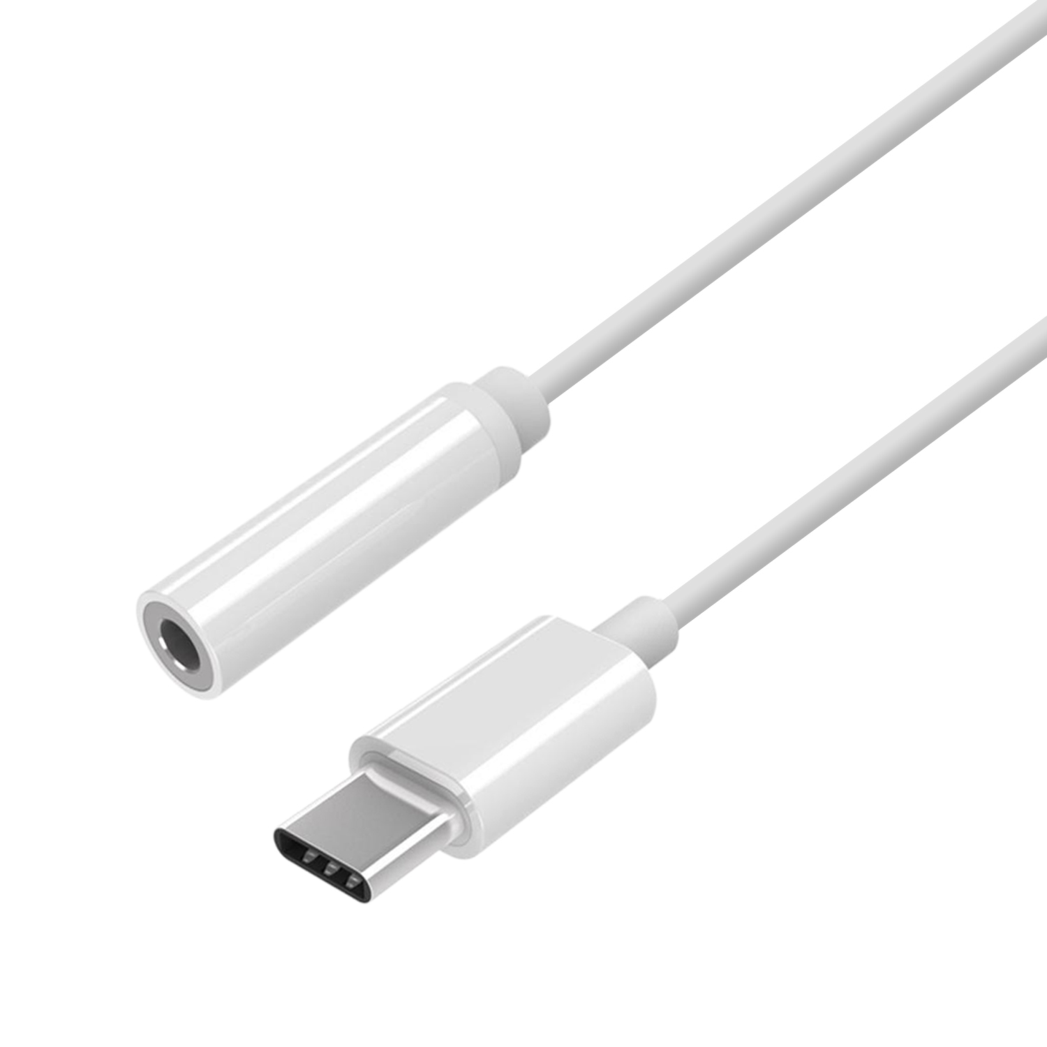 Aisens Adaptateur USB-C Mâle vers Jack 3.5mm Femelle 15cm Blanc
