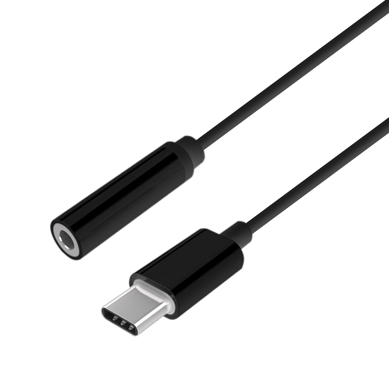Aisens Adaptateur USB-C Mâle vers Jack 3.5mm Femelle 15cm Noir
