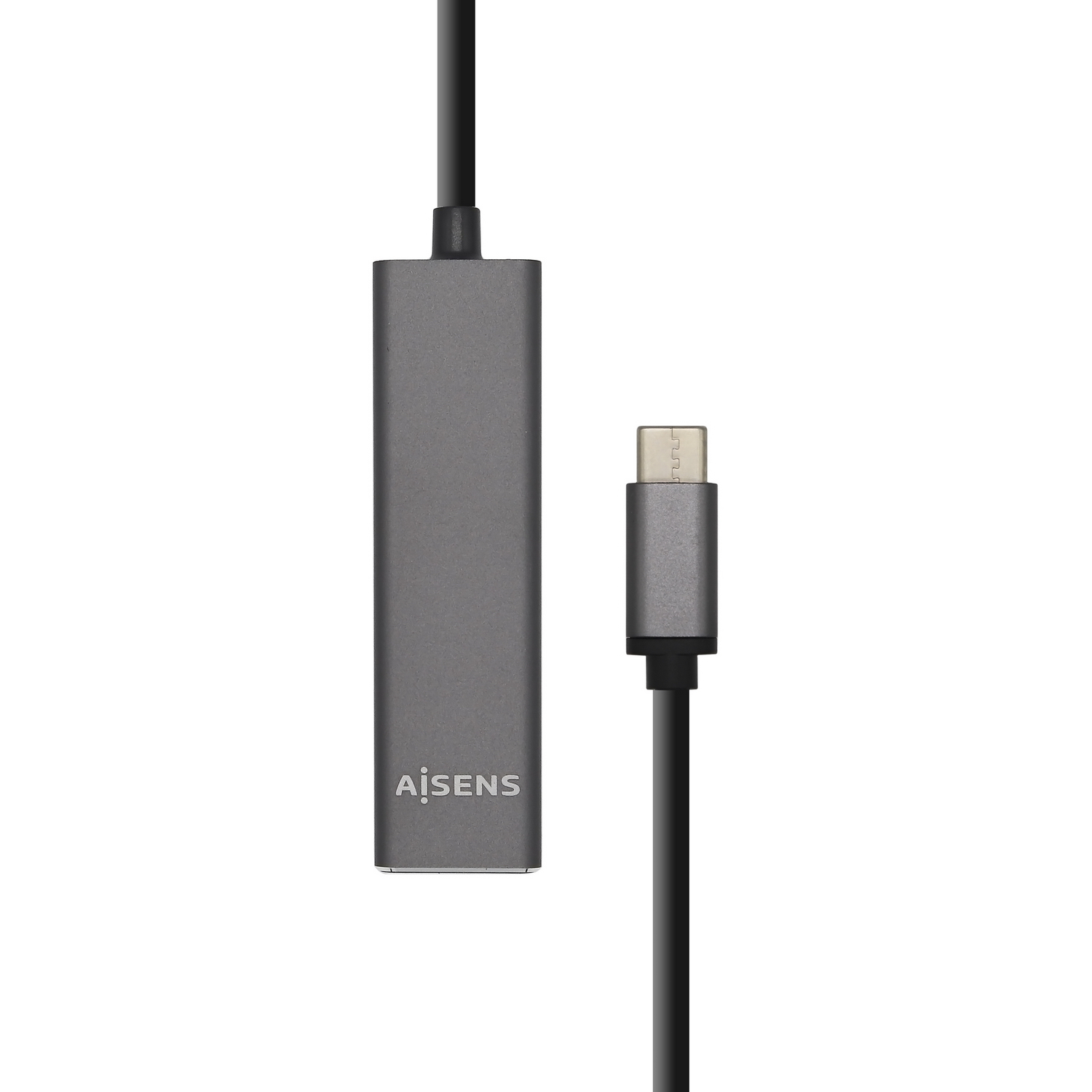 Aisens HUB USB 3.1 Type C vers 4x USB 3.1 Type A 15cm Gris