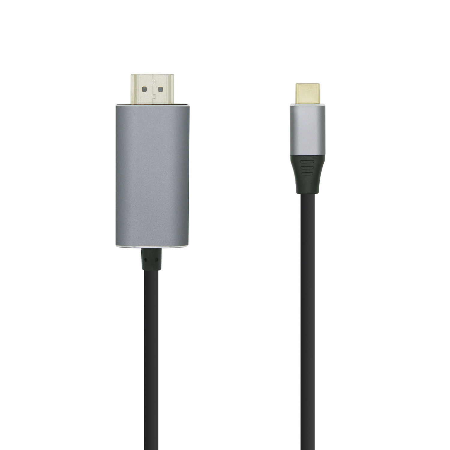 Aisens Câble USB-C vers HDMI Mâle/Mâle 1,8 m Argent/Noir