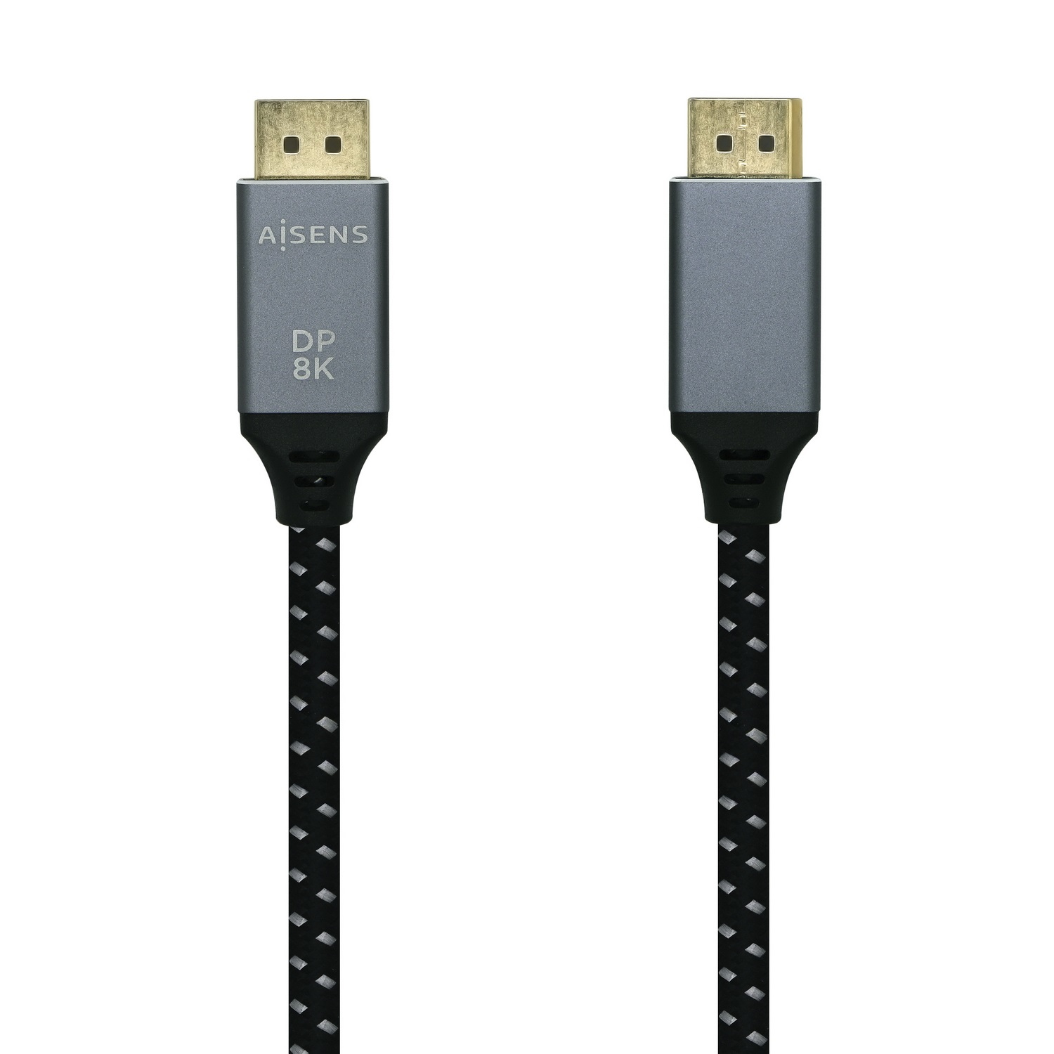Aisens Câble Displayport V1.4 Mâle/Mâle 2m Gris