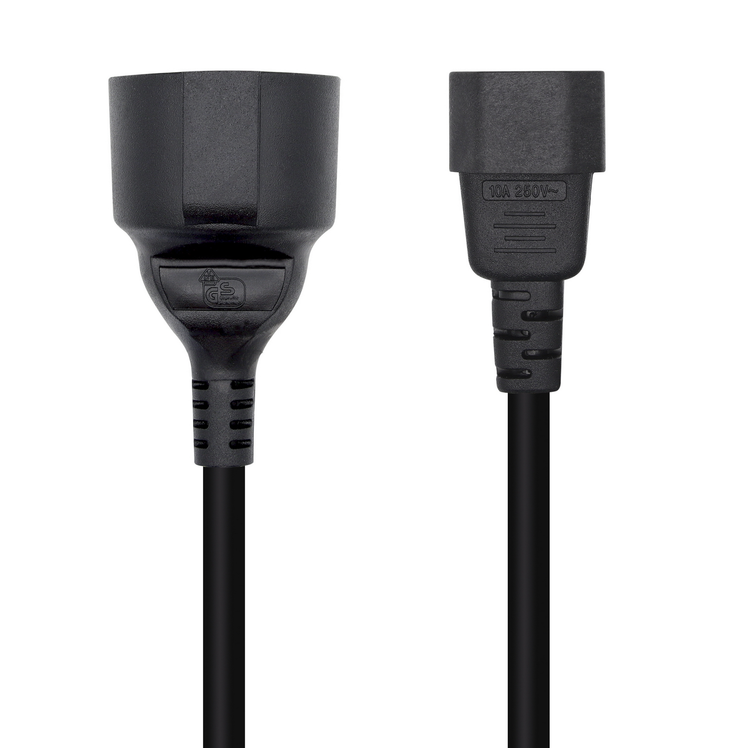 Aisens Câble Alimentation C14 vers CEE7 Mâle/Femelle 25cm Noir