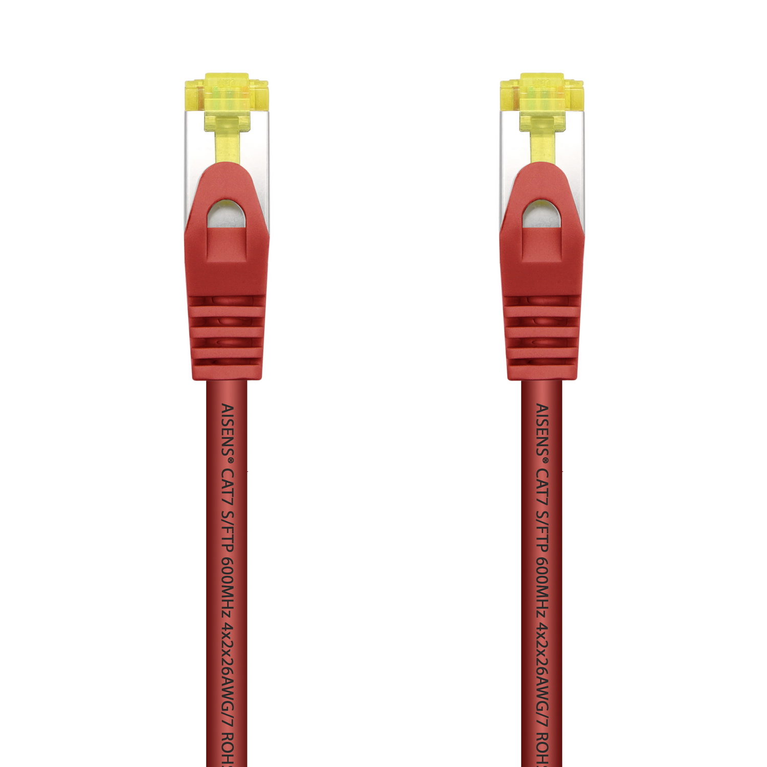Aisens Câble Réseau S/FTP RJ45 Cat.7 25cm Rouge