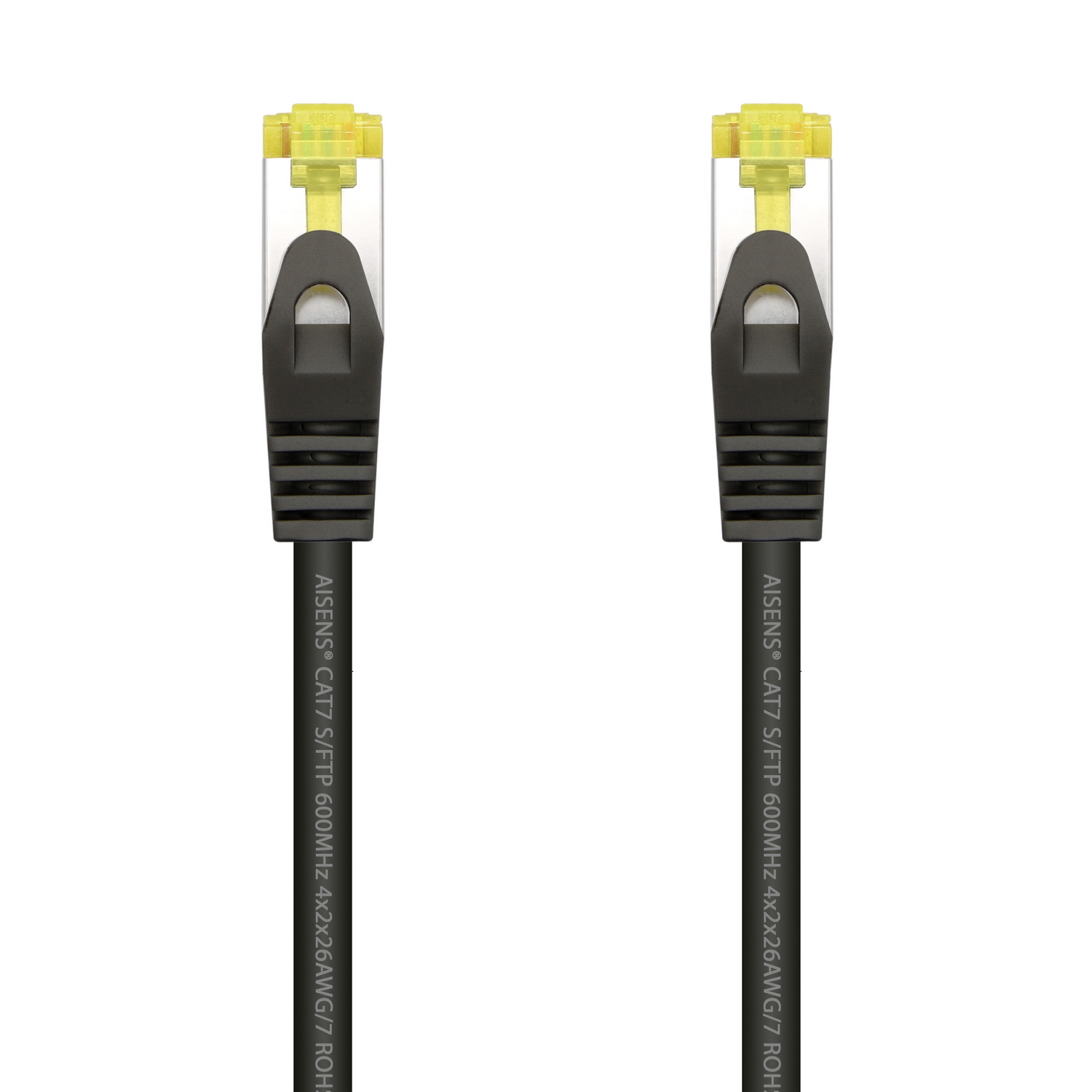Aisens Câble Réseau S/FTP RJ45 Cat.7 25cm Noir
