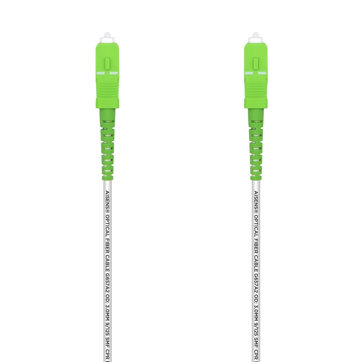 Aisens Cordon de raccordement à fibre optique AISENS G657A2 SC/APC-SC/APC 9/125 µm 1 m Blanc