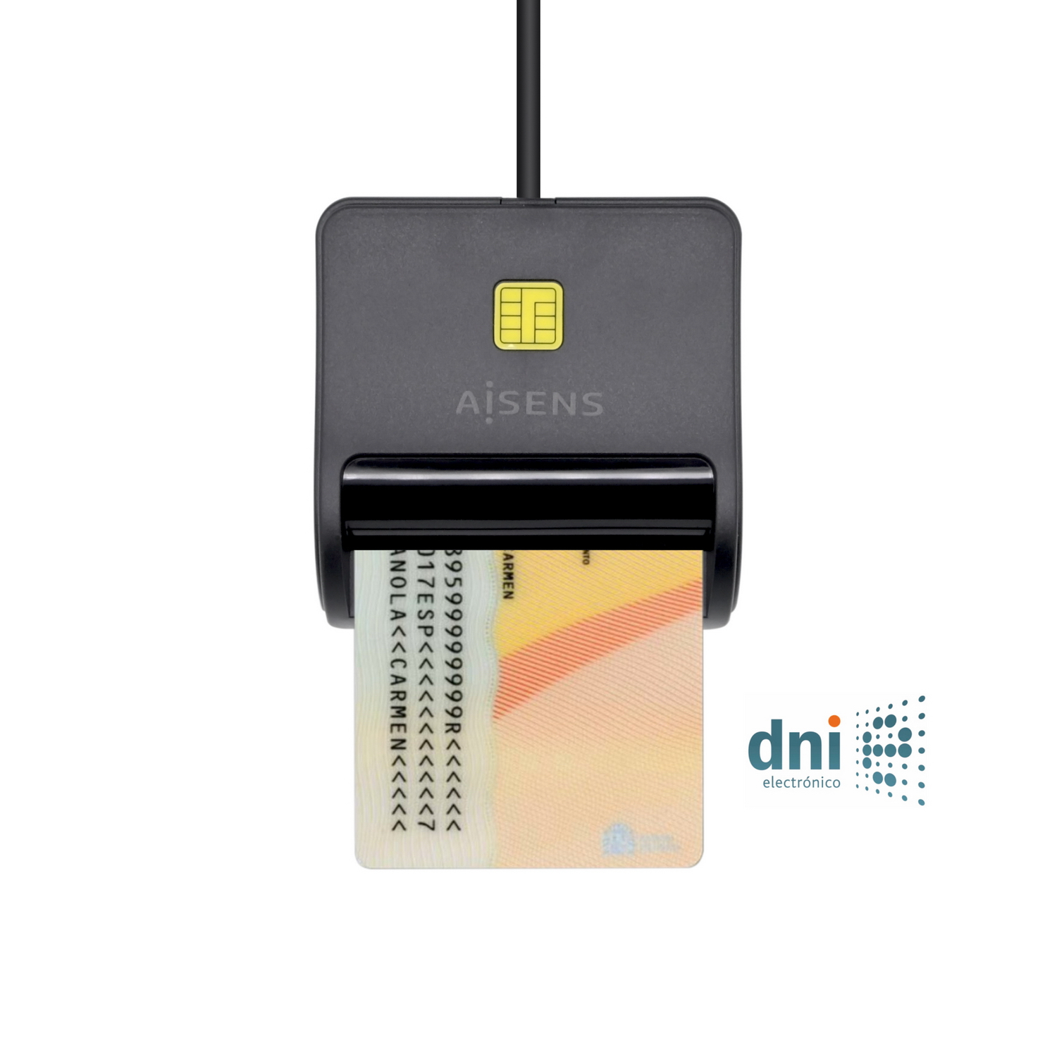 Aisens Lecteur de Carte à Puce/DNIe USB 2.0 Noir