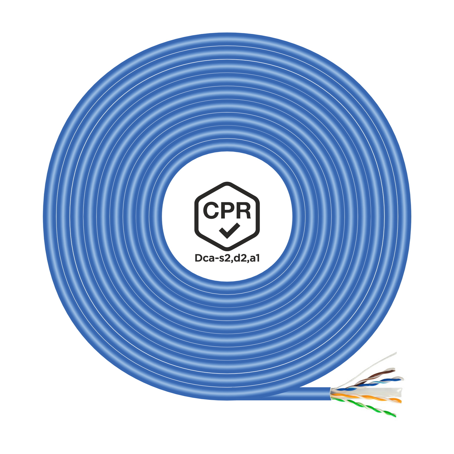 Aisens A135-0662 Bobine Câble Réseau RJ45 Cat.6 UTP AWG24 LSZH CPR DCA 100m Bleu