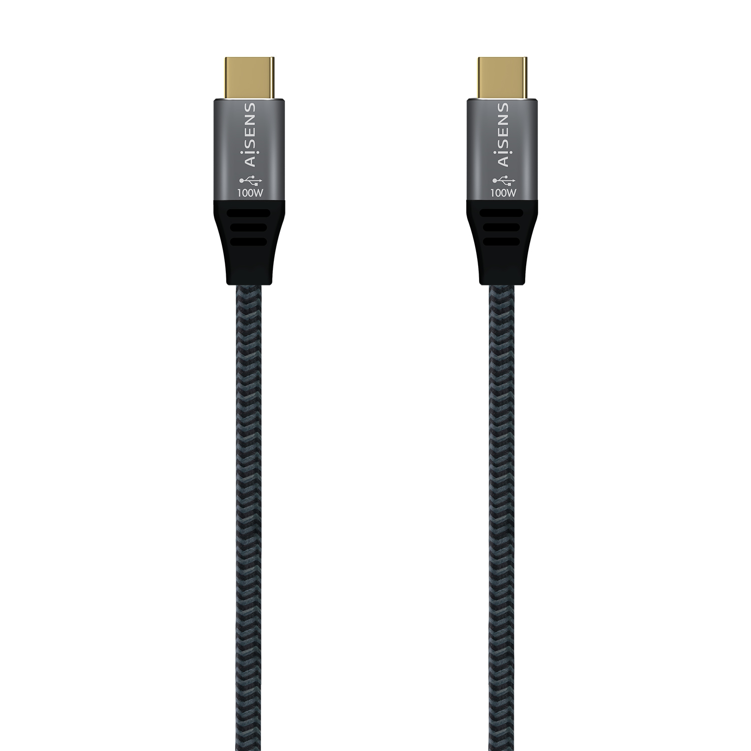 Aisens Câble USB 3.1 Type C Mâle/Mâle 0.6m Gris