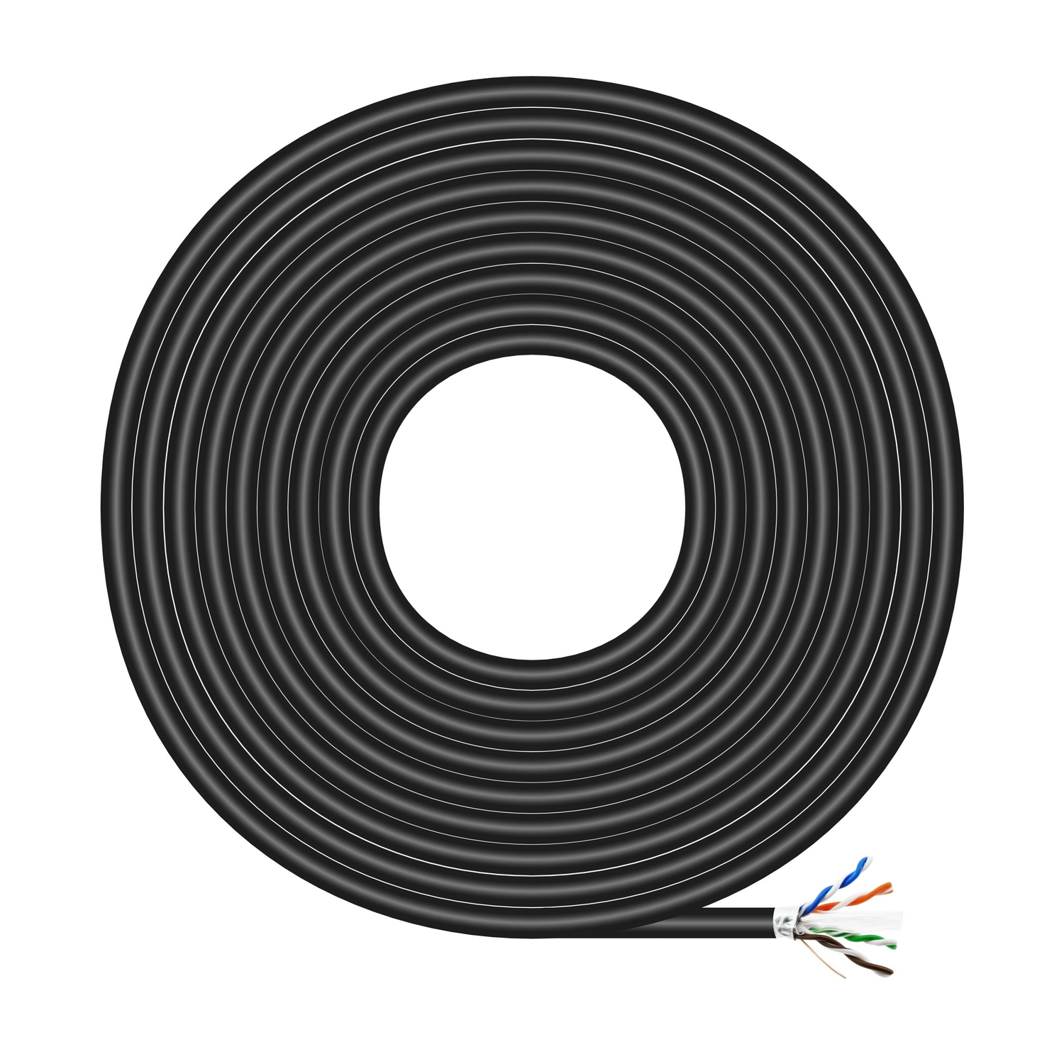 Aisens A135-0674 Bobine de câble FTP RJ45 AWG24 Cat.6 305 m Noir