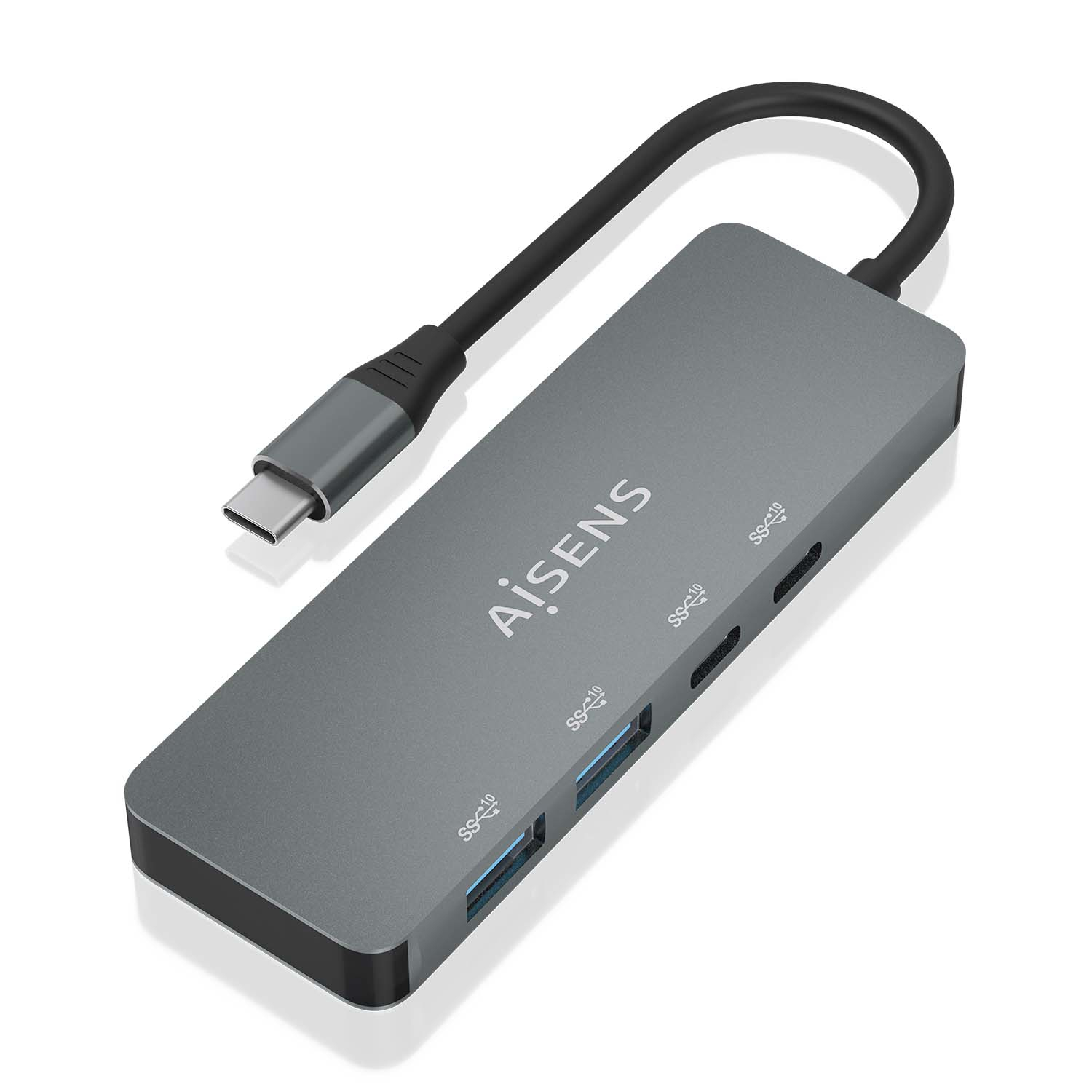 Aisens AISENS A109-0694 hub & concentrateur USB 3.2 Gen 2 (3.1 Gen 2) Type-C 10000 Mbit/s Gris