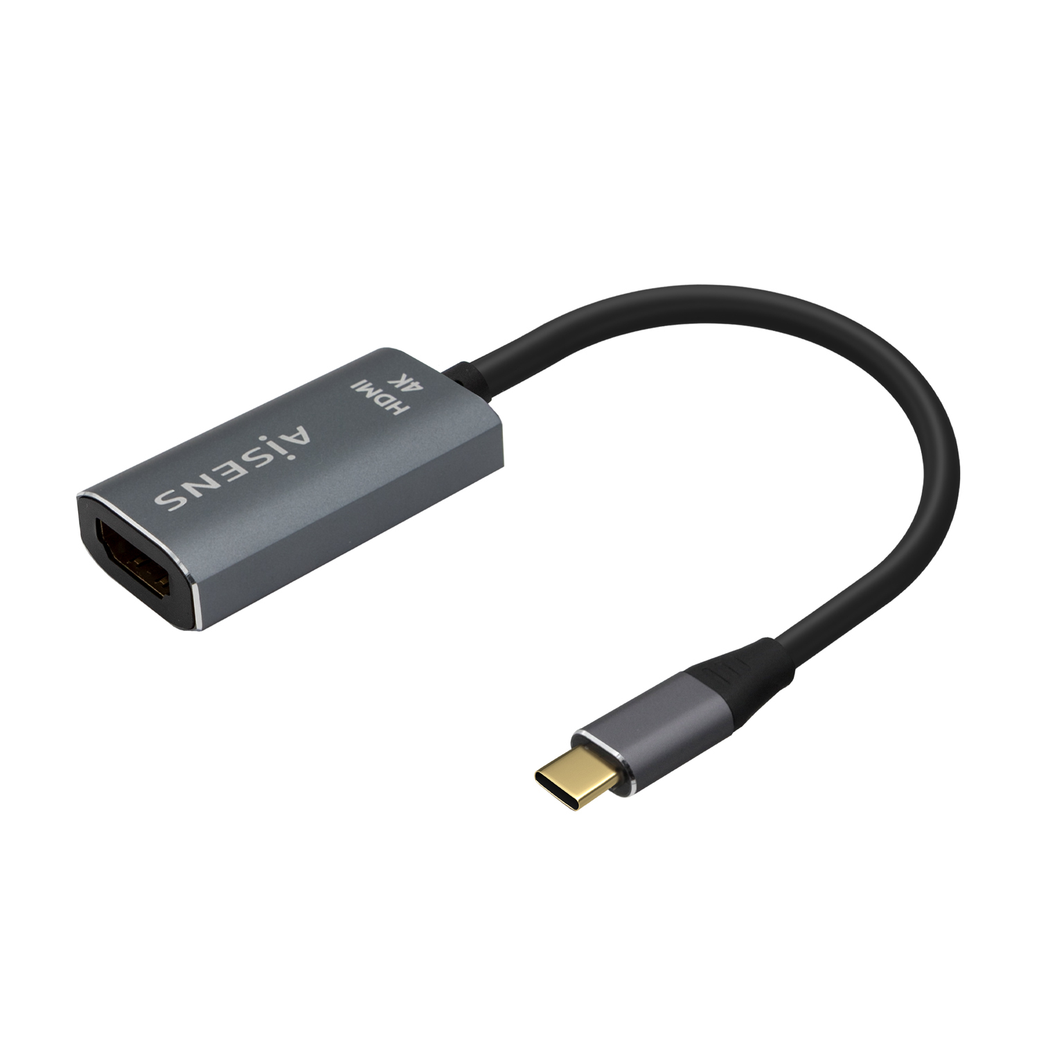 Aisens A109-0683 Convertisseur USB-C vers HDMI 4K 60Hz 15cm Gris