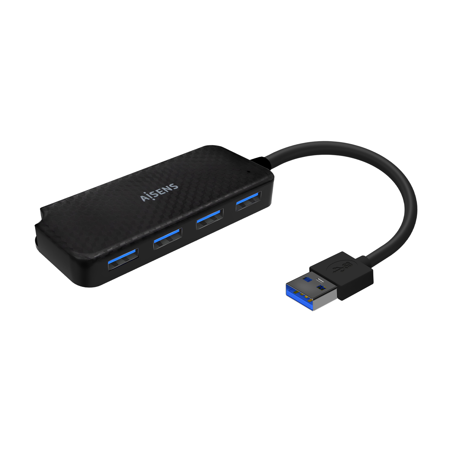 Aisens Hub USB AISENS 3.0 4 ports 5Gbps Noir 15cm