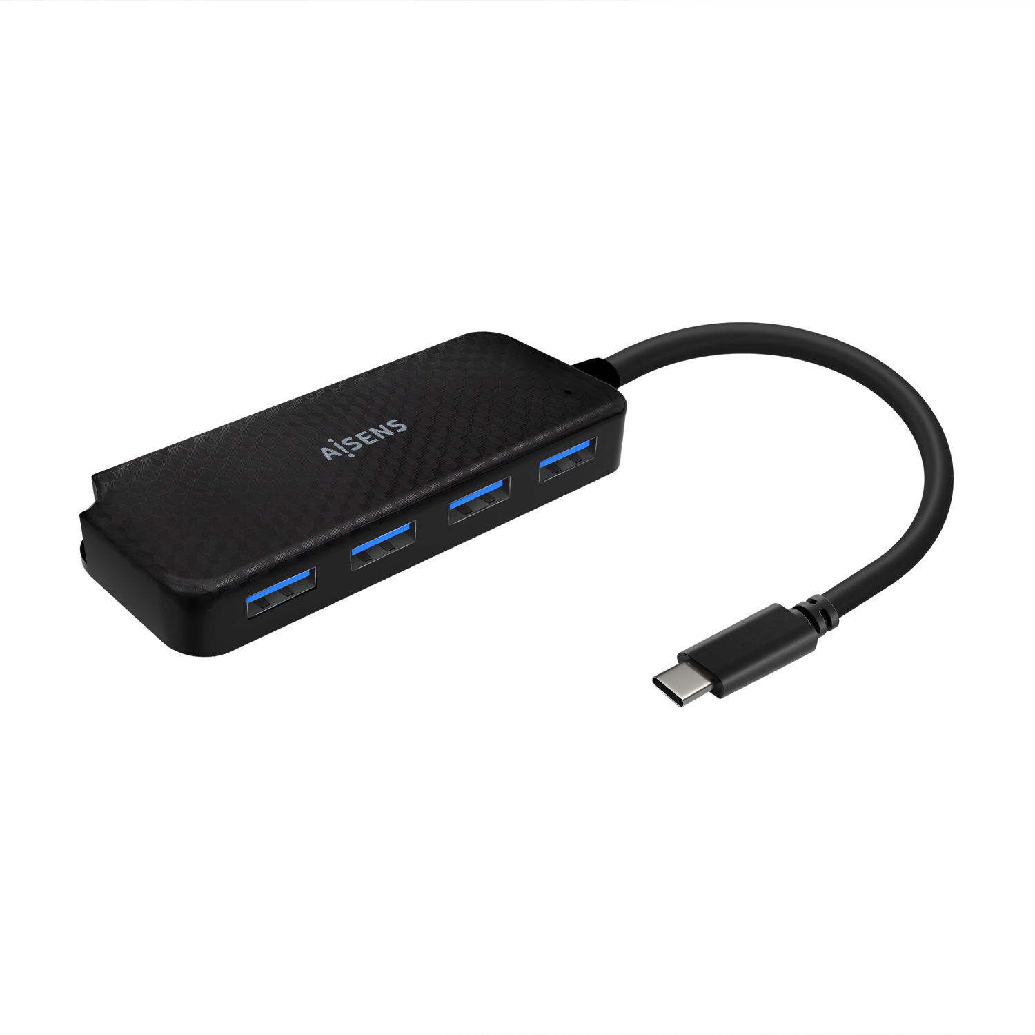 Aisens Hub AISENS 4 ports 5 Gbit/s modèle A109-0715 ultra-mince avec protection contre les surintensités