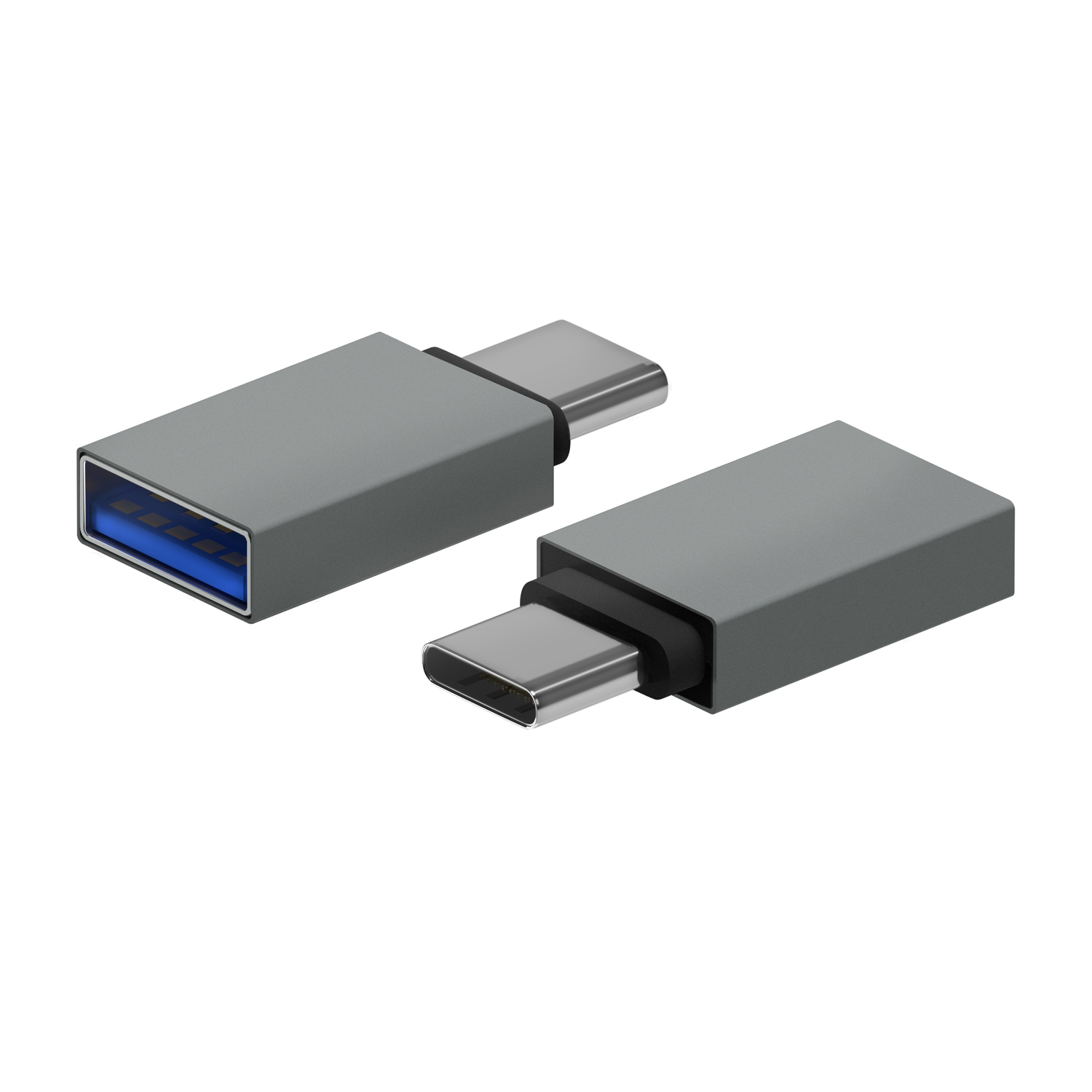 Aisens AISENS A108-0718 changeur de genre de câble USB-C USB-A Gris
