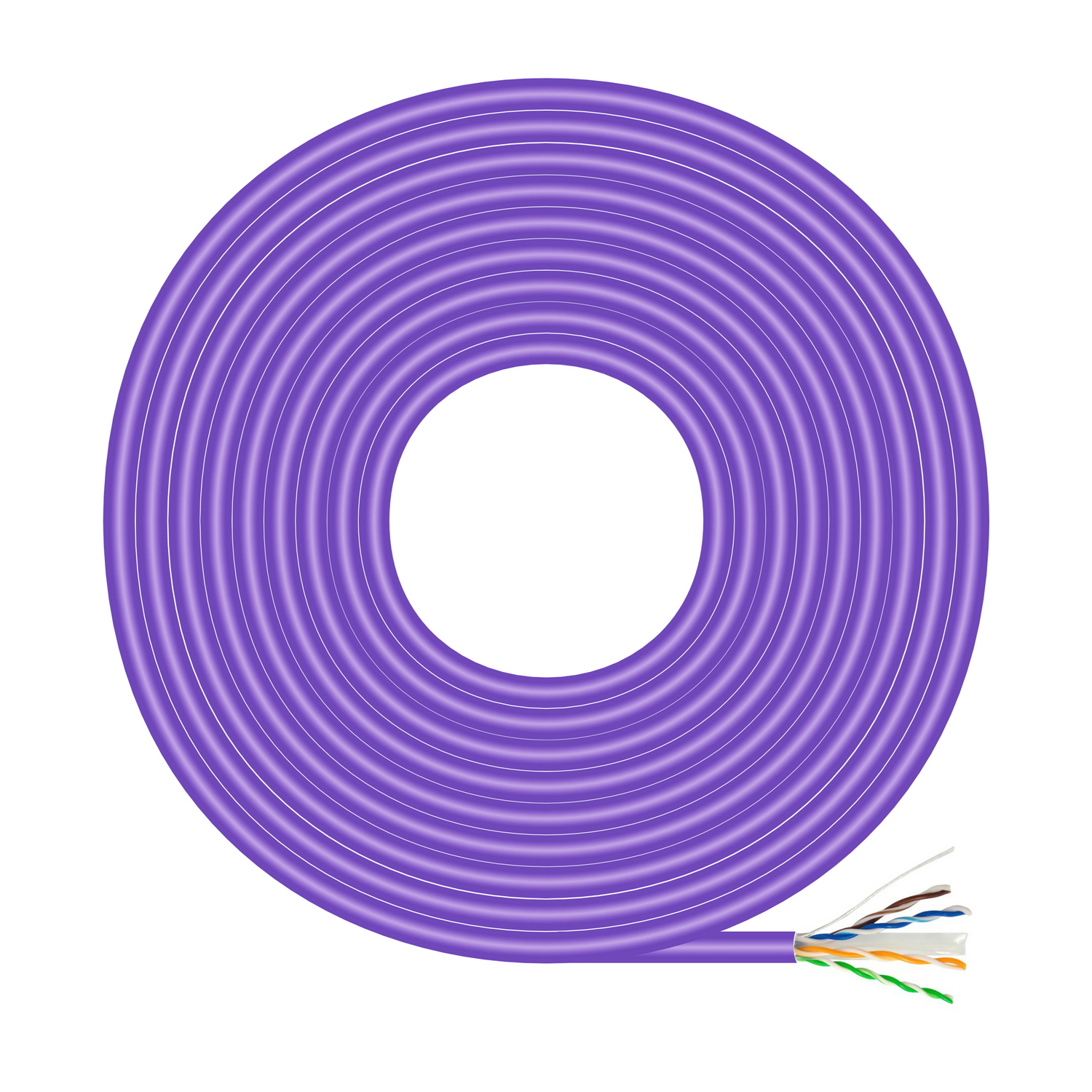 Aisens Câble Réseau RJ45 LSZH Cat 6 UTP Rigide AWG23 CCA (Alliage) Violet 305m