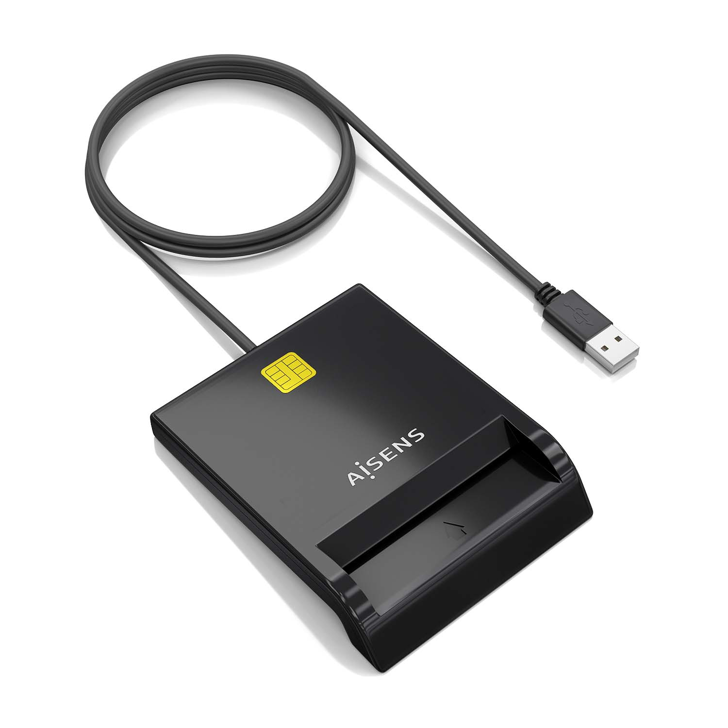 Aisens Lecteur DNI AISENS ASCR-SN06-BK USB 2.0 1 m Noir Plug & Play Multiplateforme